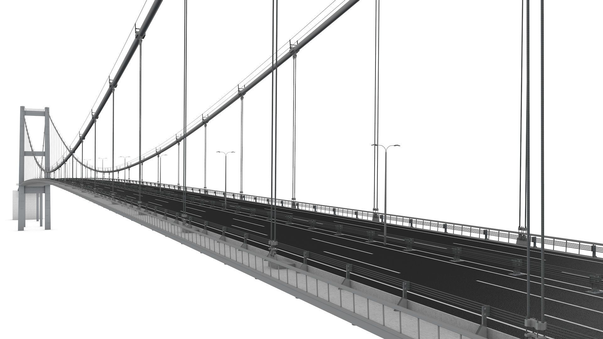 Bosphorus Suspension Bridge 3D model_14