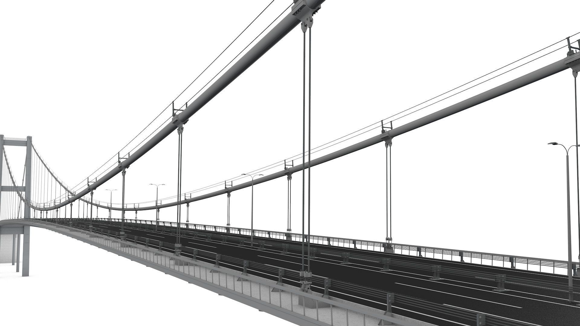 Bosphorus Suspension Bridge 3D model_15