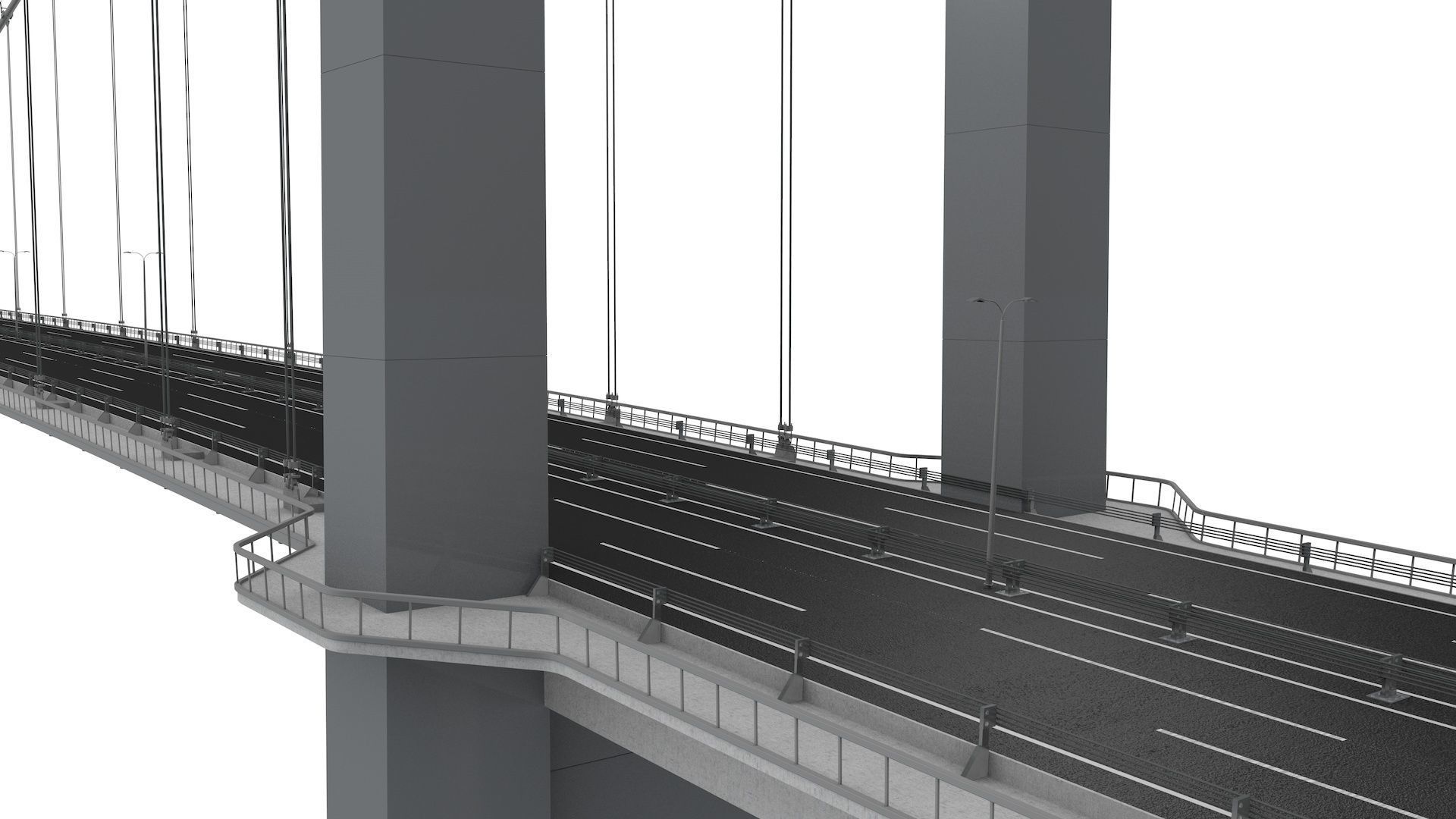 Bosphorus Suspension Bridge 3D model_11