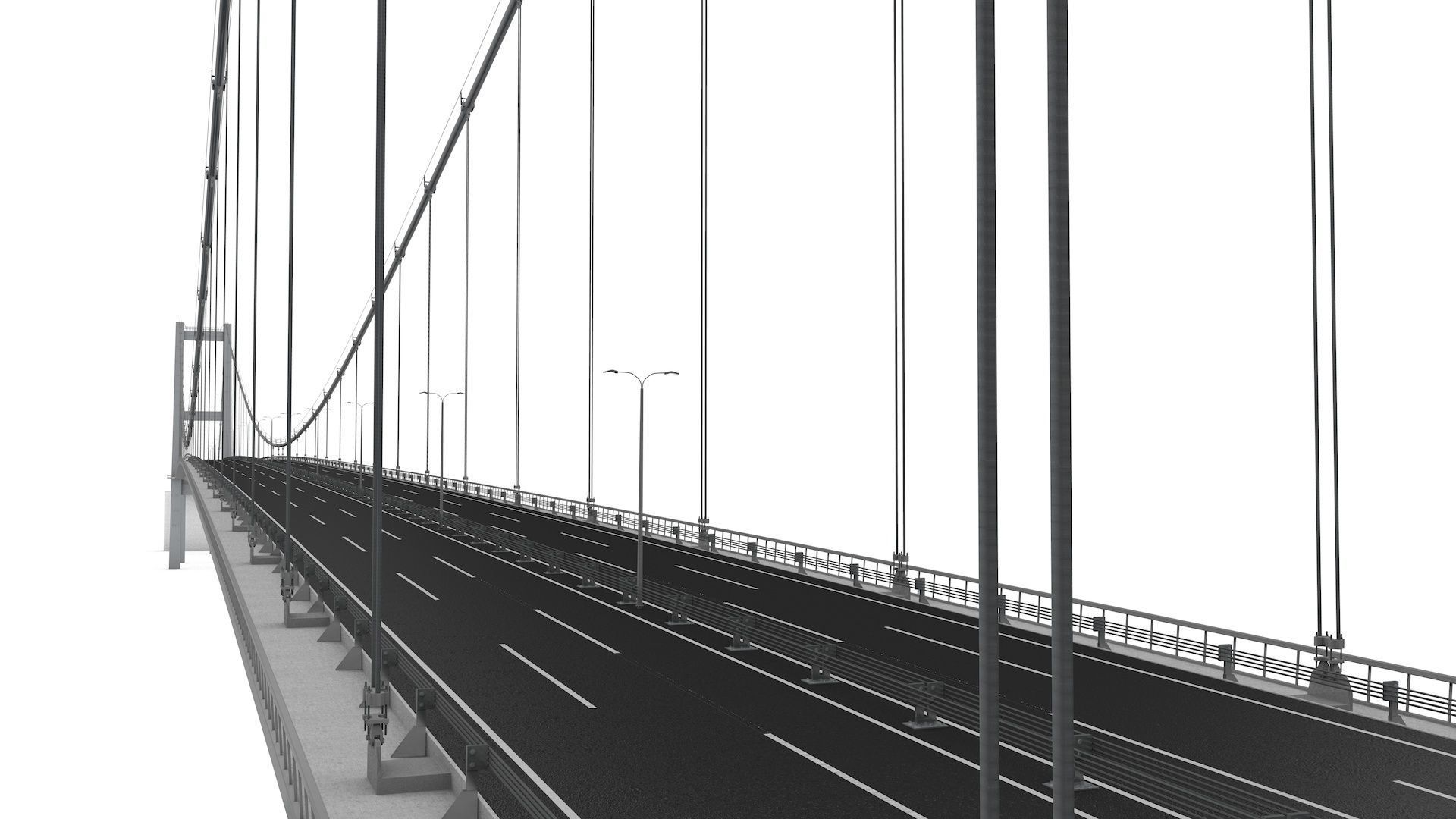 Bosphorus Suspension Bridge 3D model_13
