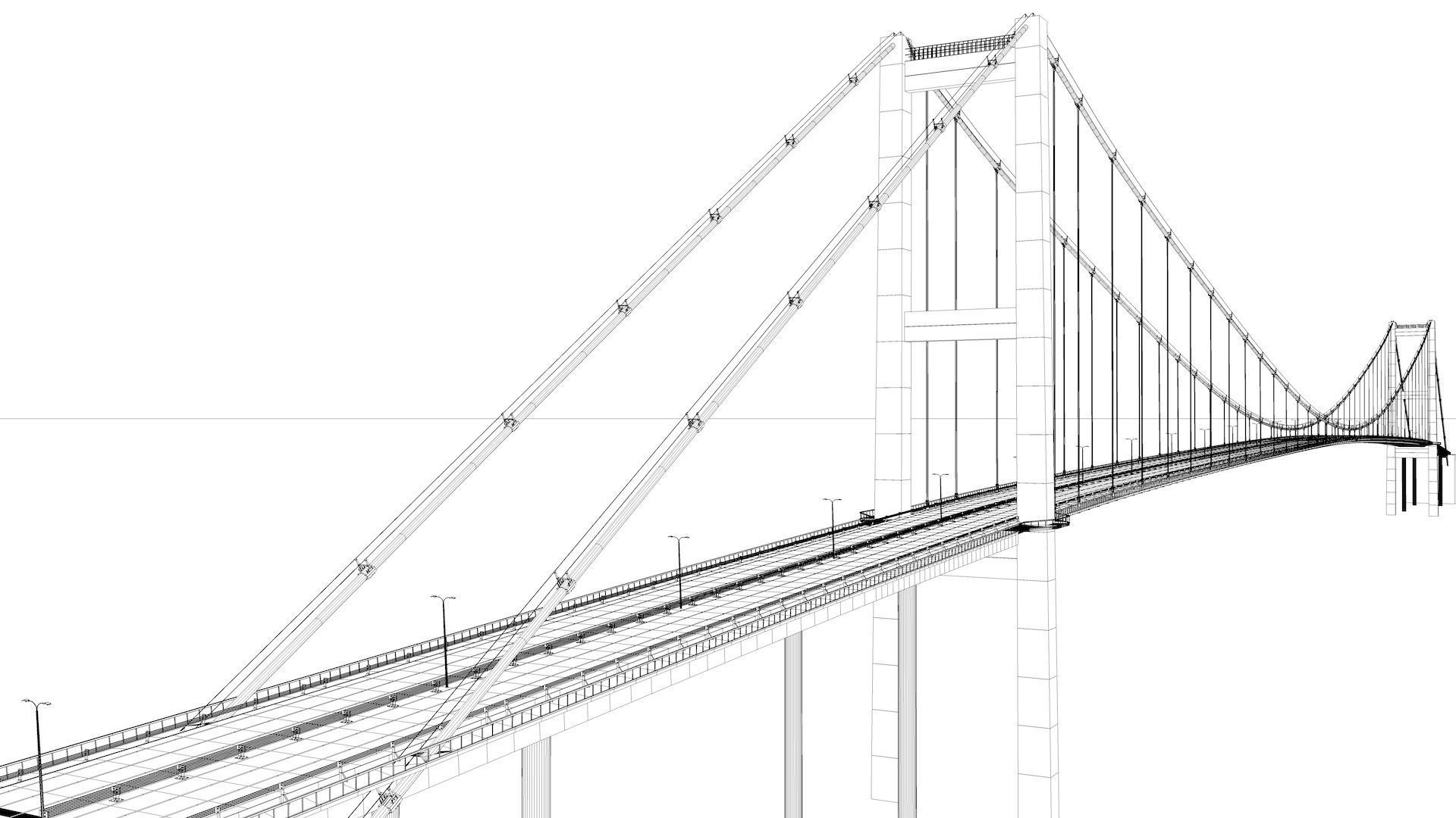 Bosphorus Suspension Bridge 3D model_36