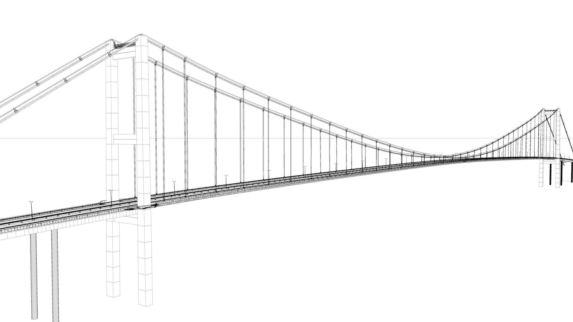 Bosphorus Suspension Bridge 3D model_35