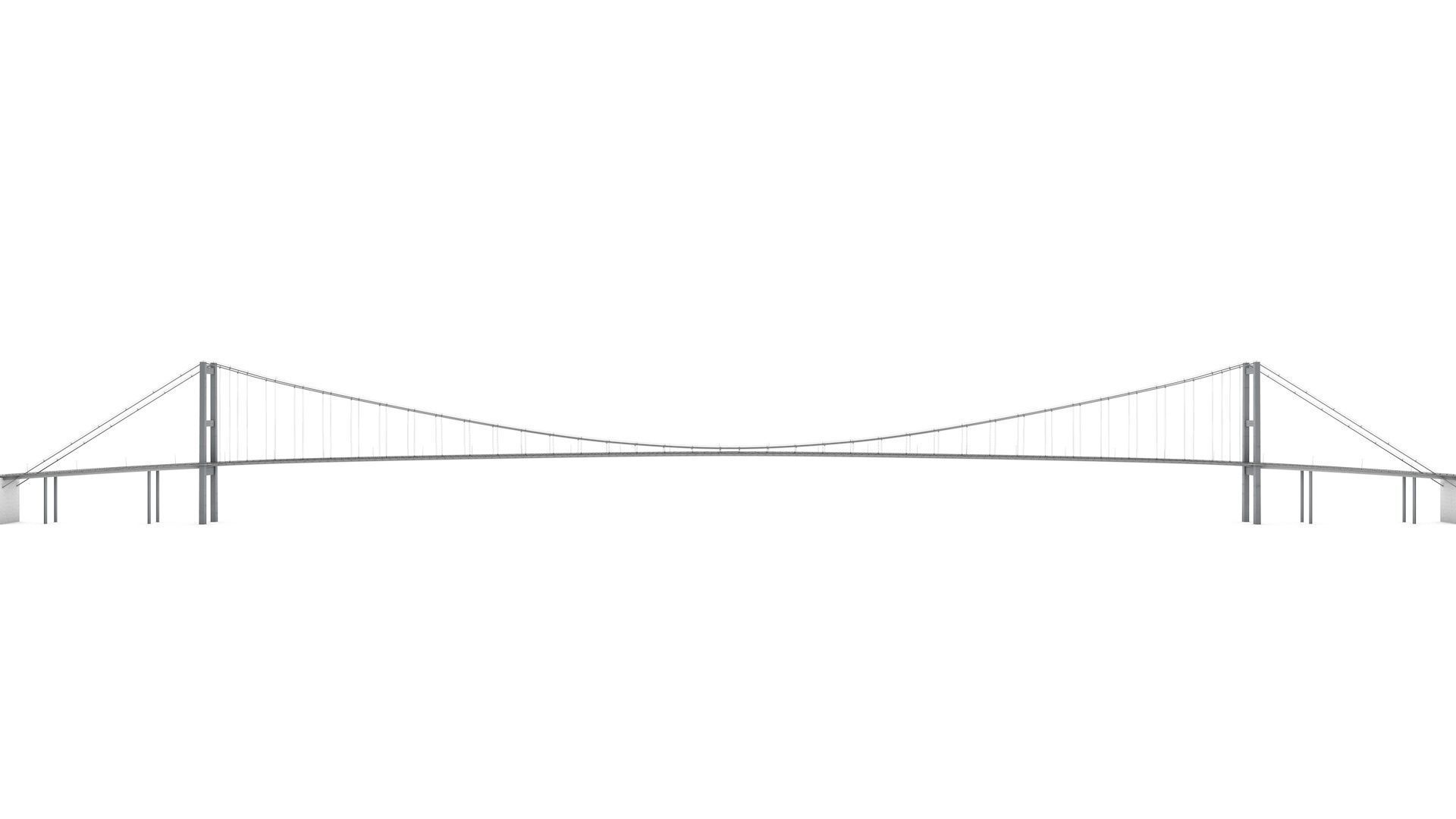 Bosphorus Suspension Bridge 3D model_5