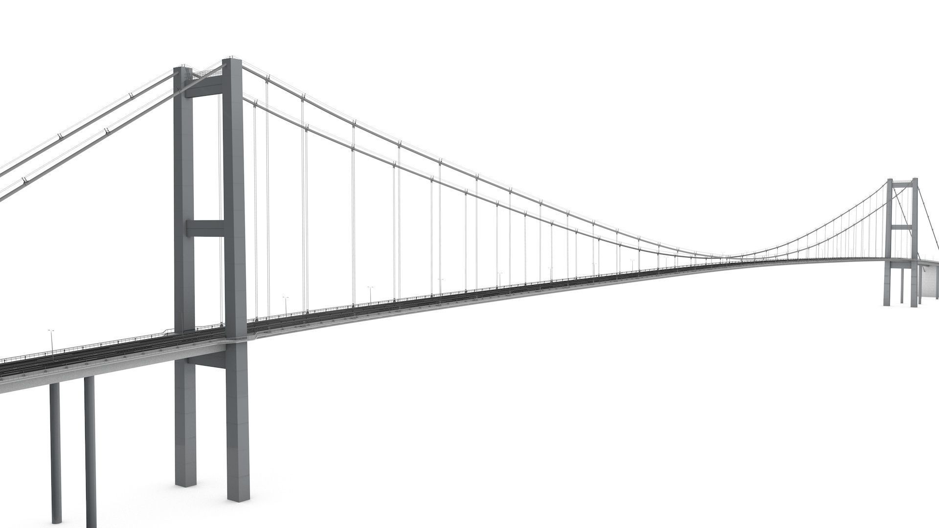 Bosphorus Suspension Bridge 3D model_2