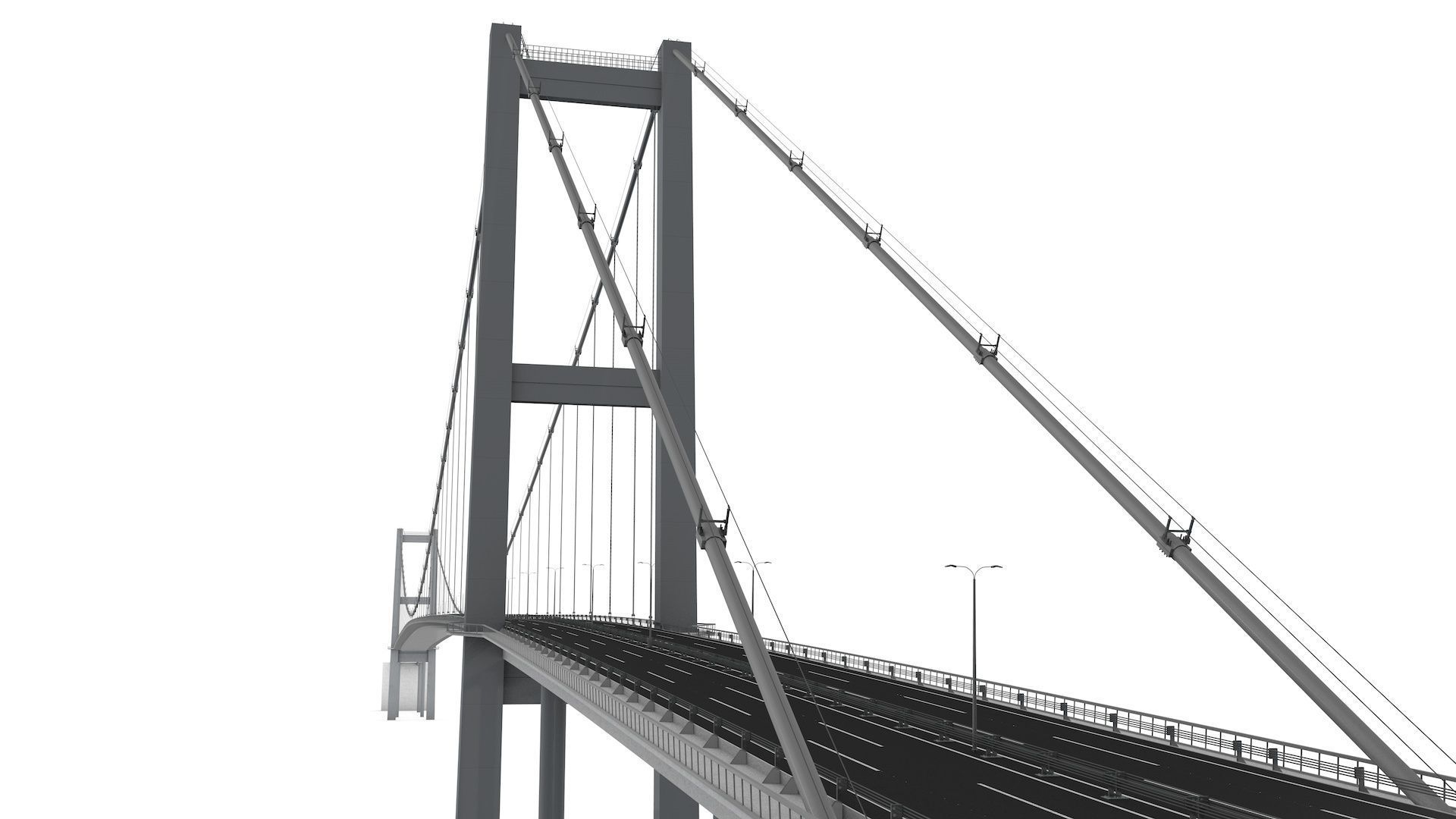 Bosphorus Suspension Bridge 3D model_7