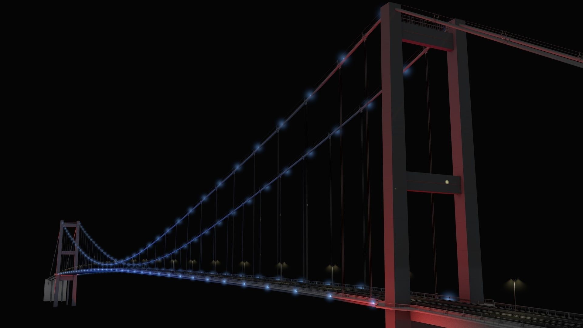 Bosphorus Suspension Bridge 3D model_30