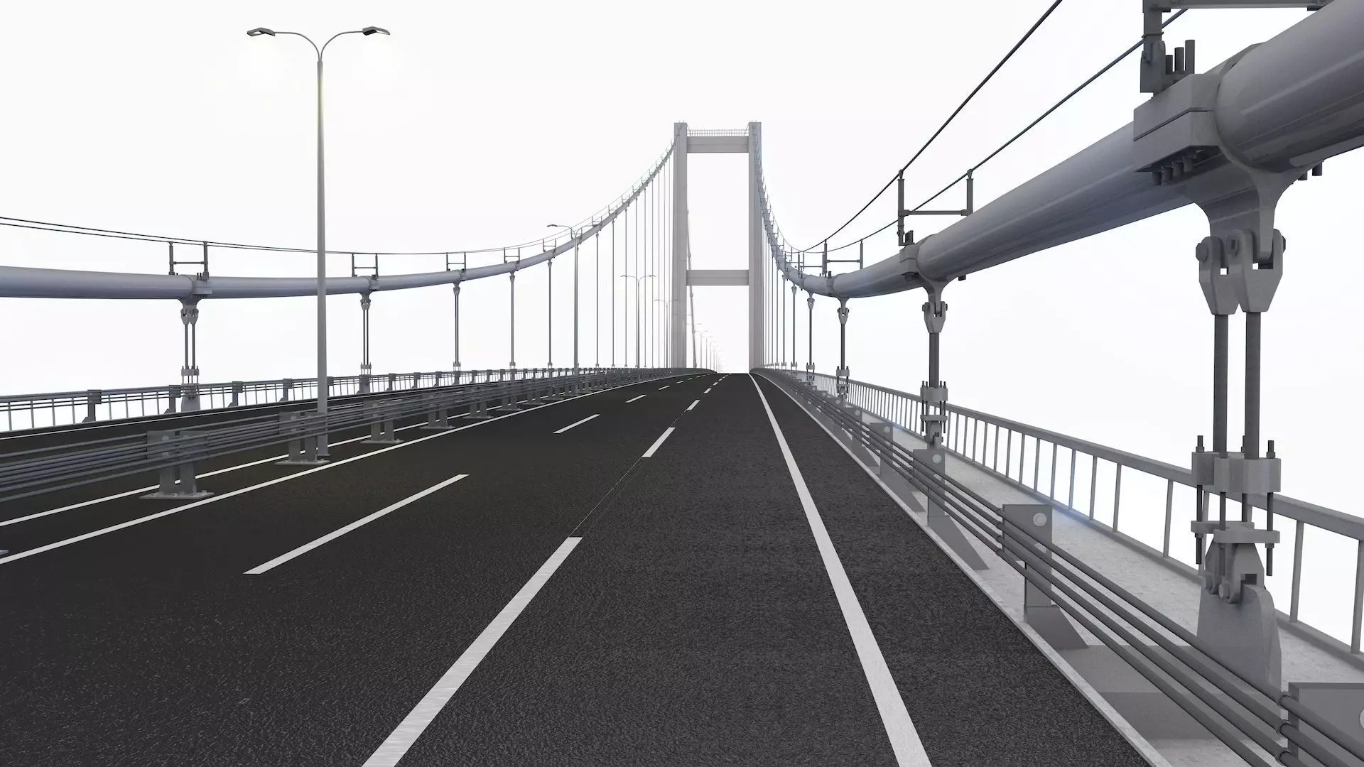 Bosphorus Suspension Bridge 3D model_0