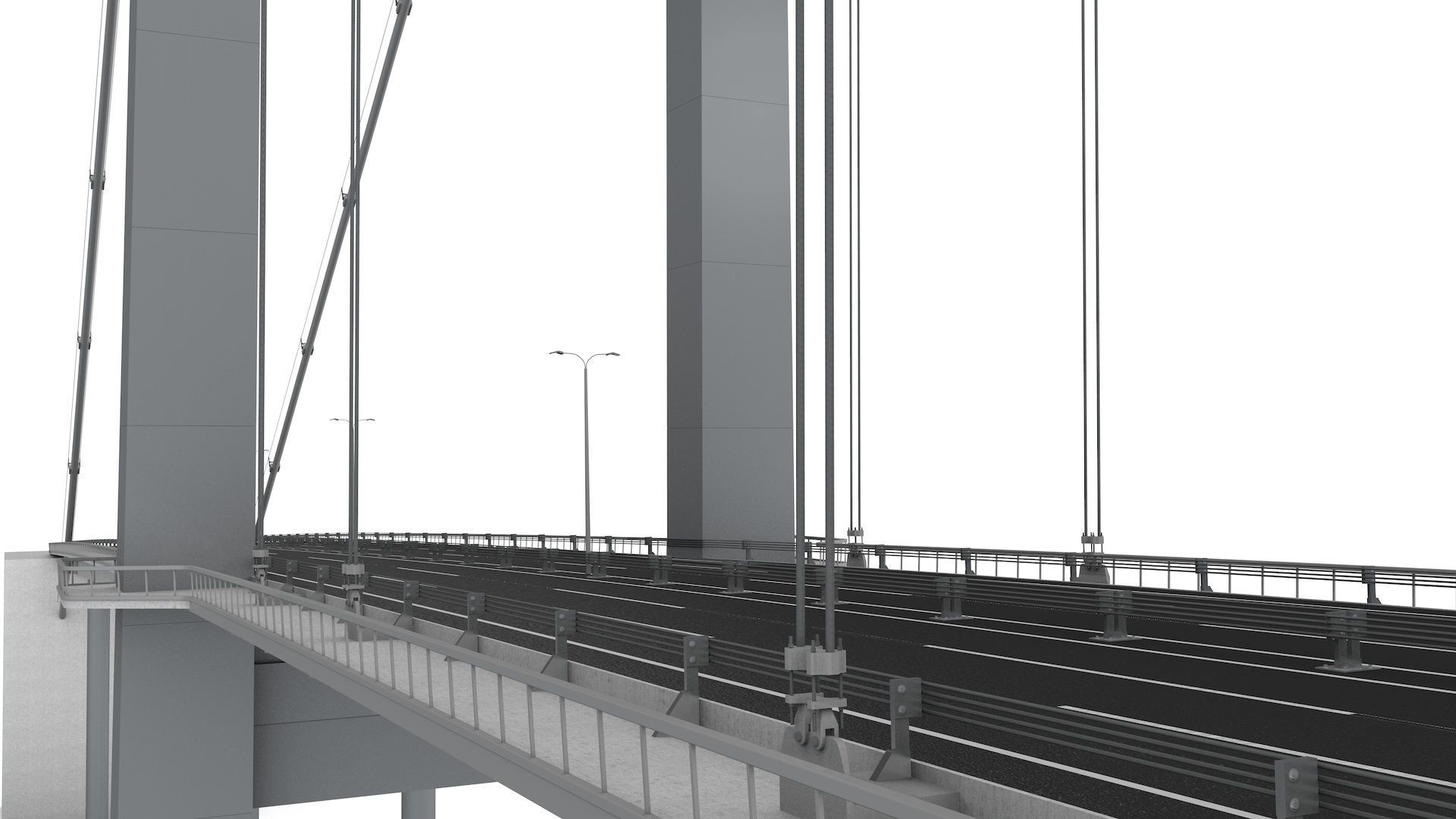Bosphorus Suspension Bridge 3D model_23