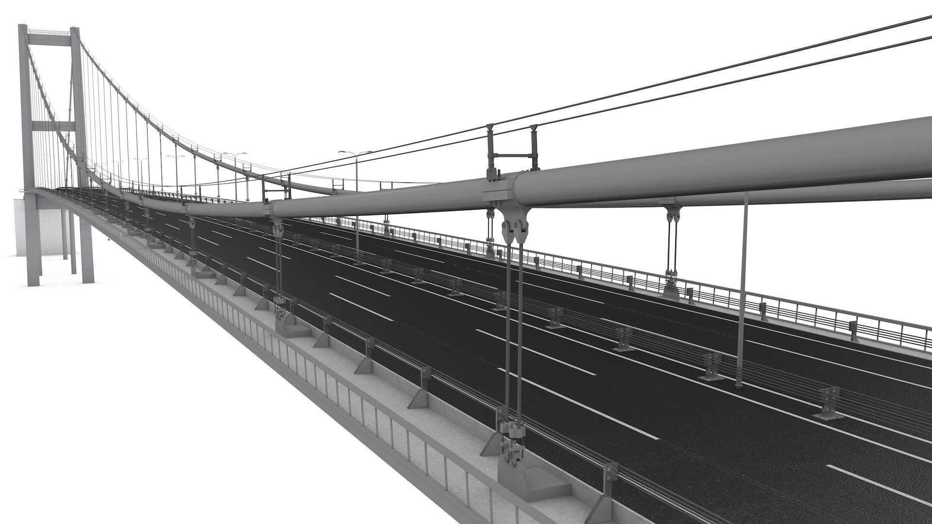 Bosphorus Suspension Bridge 3D model_18