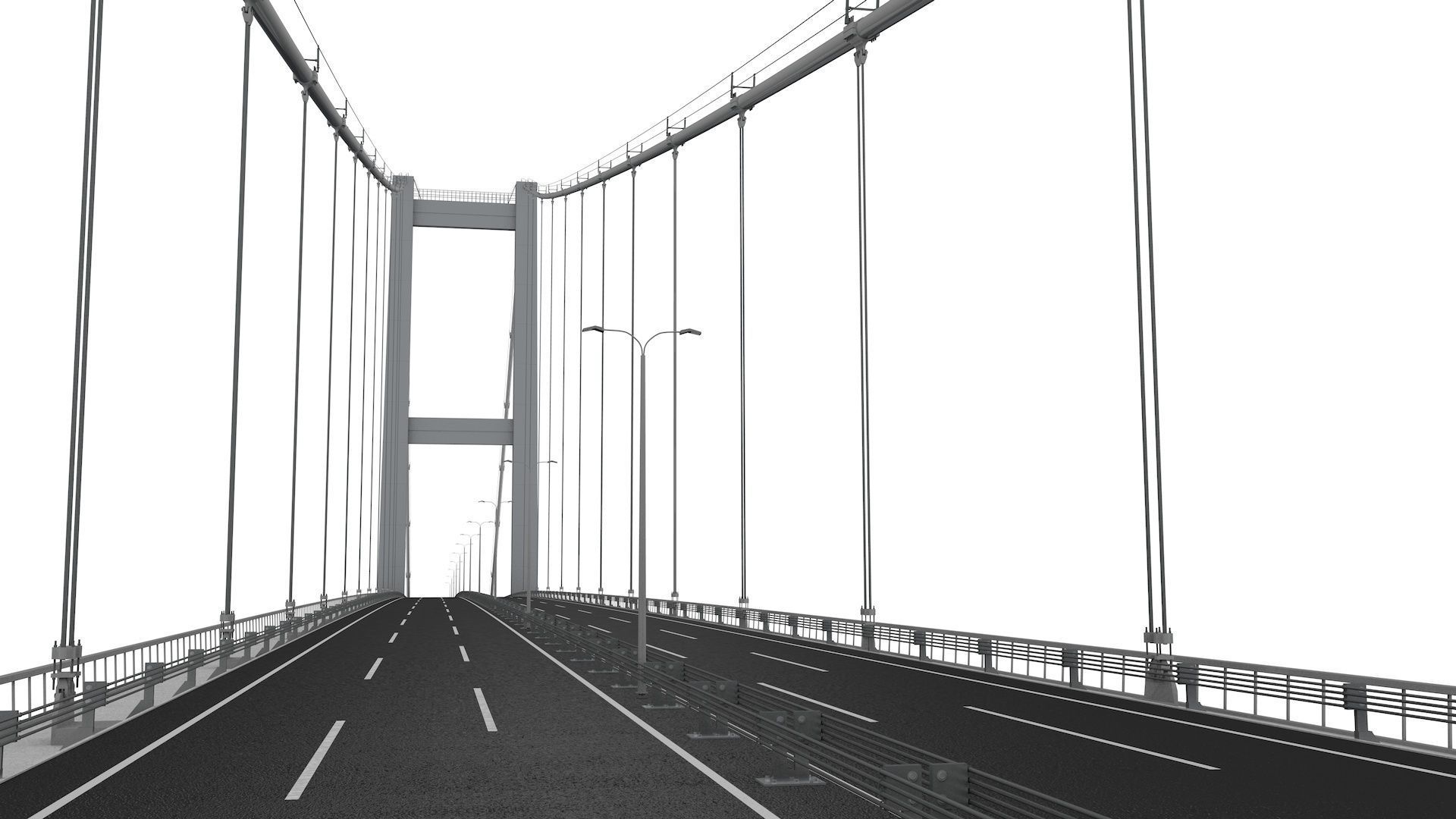 Bosphorus Suspension Bridge 3D model_20