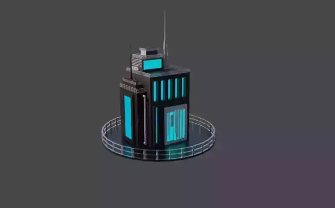 black friday low poly cyberbuild by cyberalex NEW YEAR SALE Free low-poly 3D model