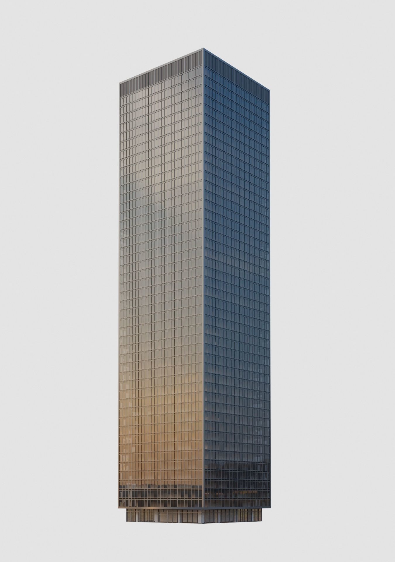 mid poly skyscraper 3d model 3D model_1