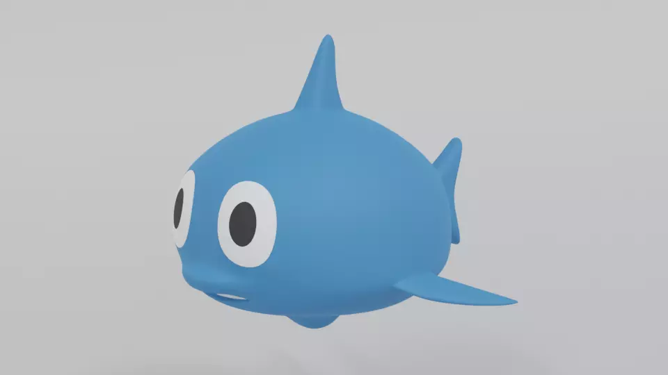 Cartoon Shark Toy 3D model