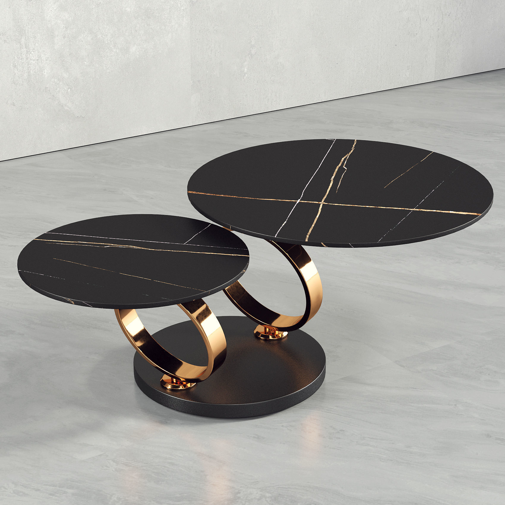 Rotatable Coffee Table 081  3D model_1