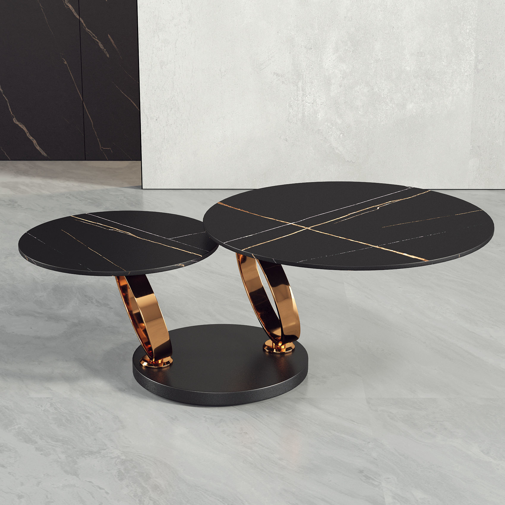 Rotatable Coffee Table 081  3D model_2