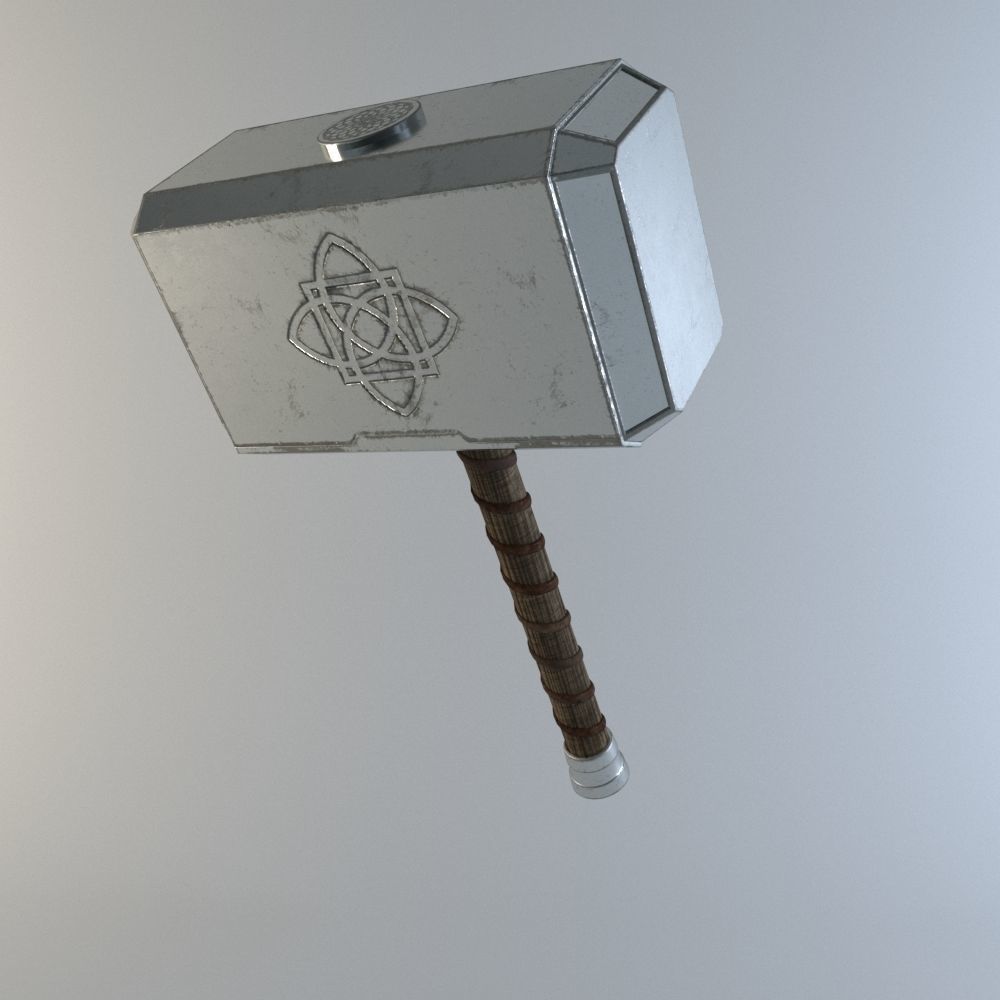  Ancient Hammer Free 3D model_2