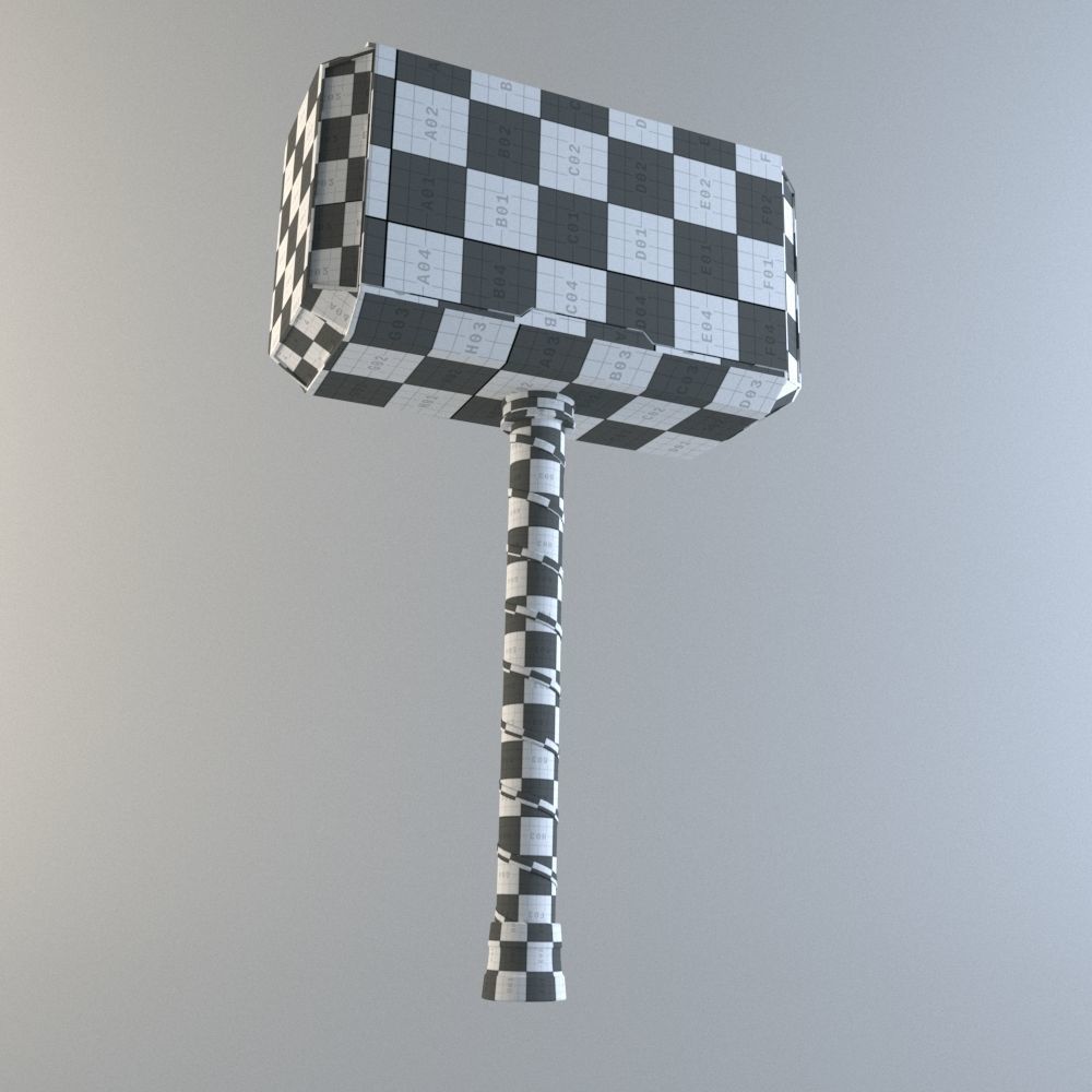  Ancient Hammer Free 3D model_3