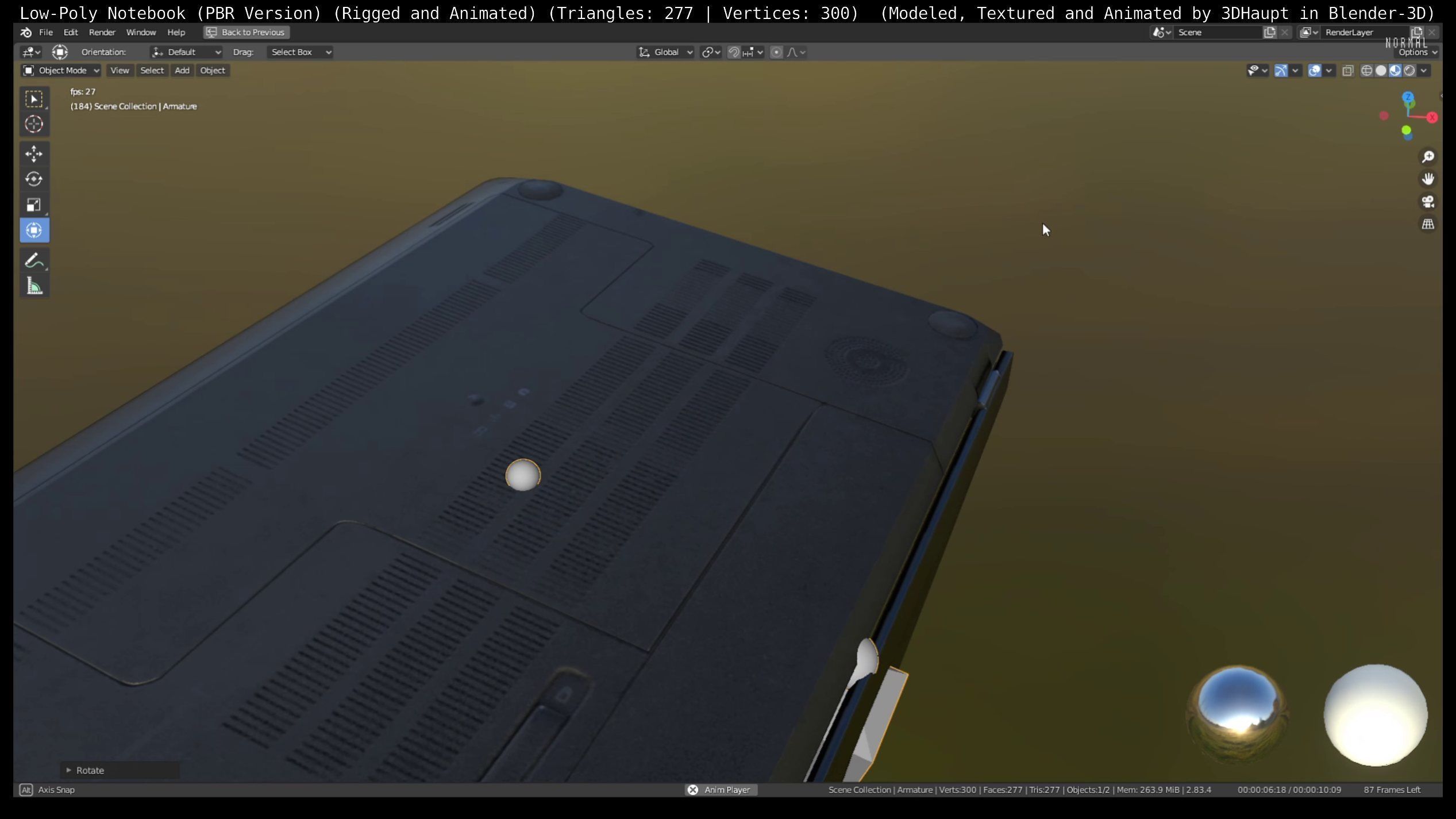 Lowpoly Notebook Blender-29 Version Low-poly 3D model_40