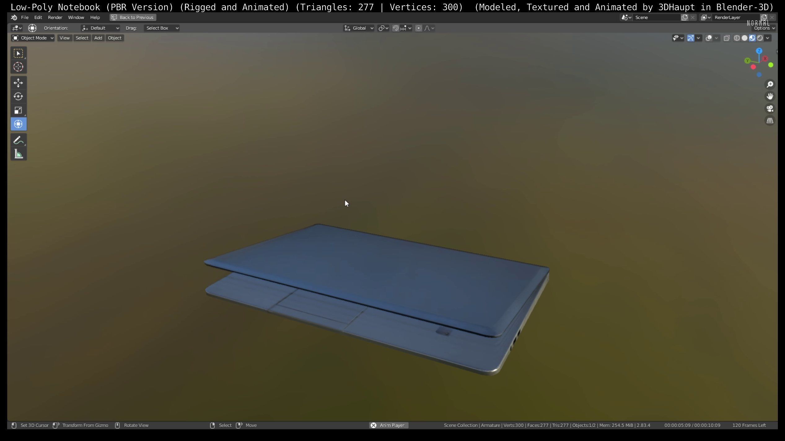 Lowpoly Notebook Blender-29 Version Low-poly 3D model_54