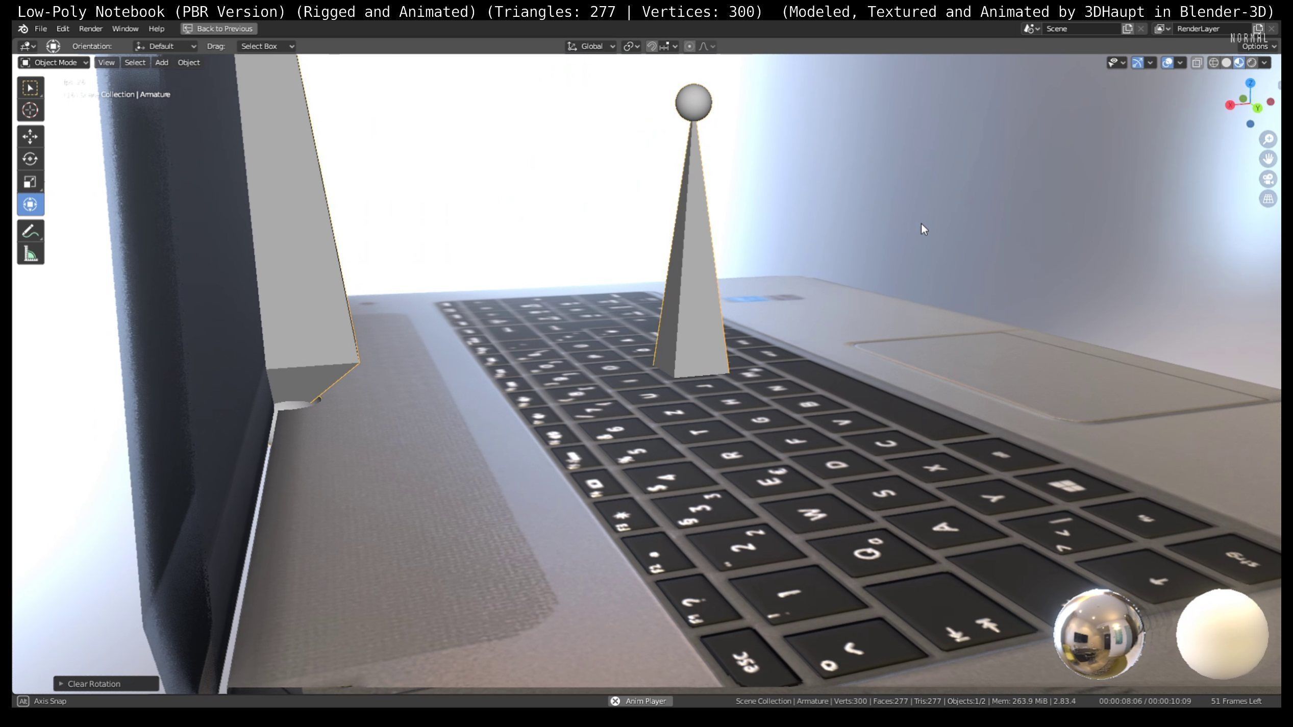 Lowpoly Notebook Blender-29 Version Low-poly 3D model_104