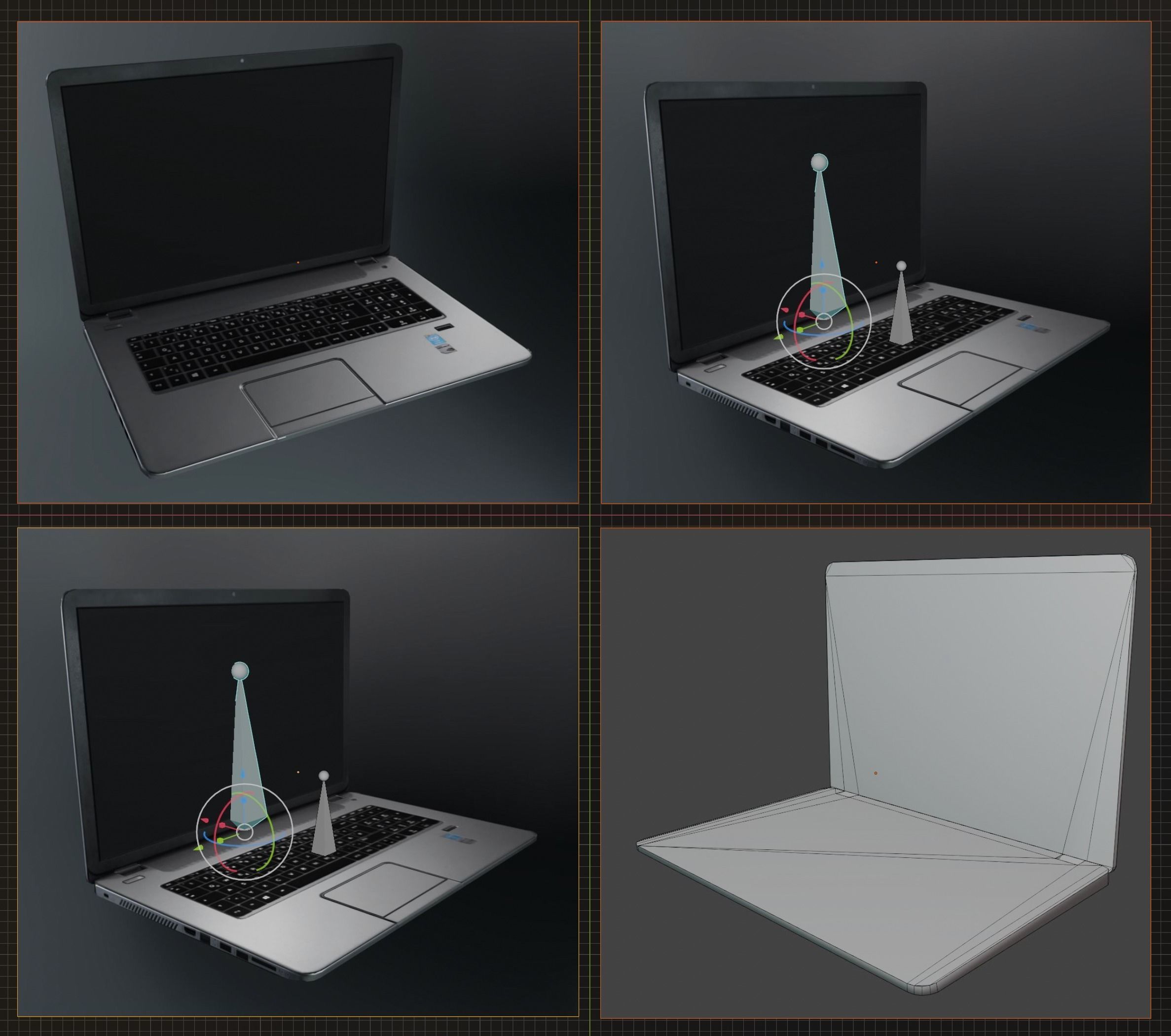 Lowpoly Notebook Blender-29 Version Low-poly 3D model_19