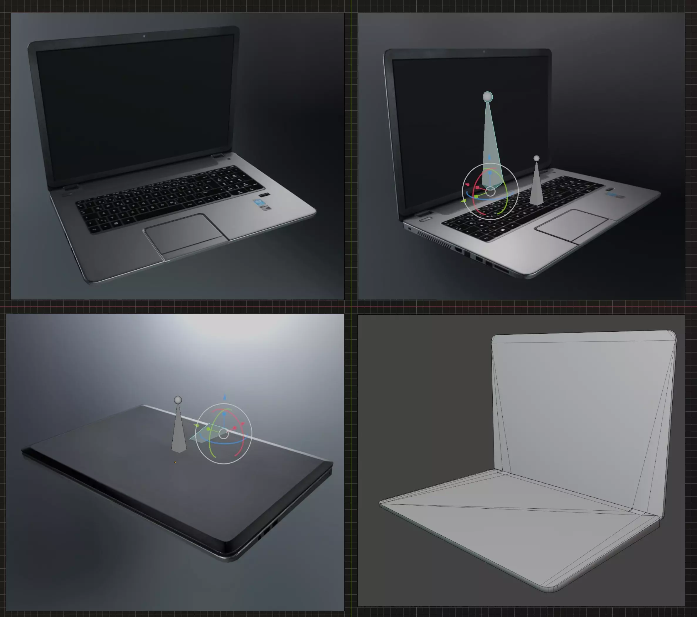 Lowpoly Notebook Blender-29 Version Low-poly 3D model_0