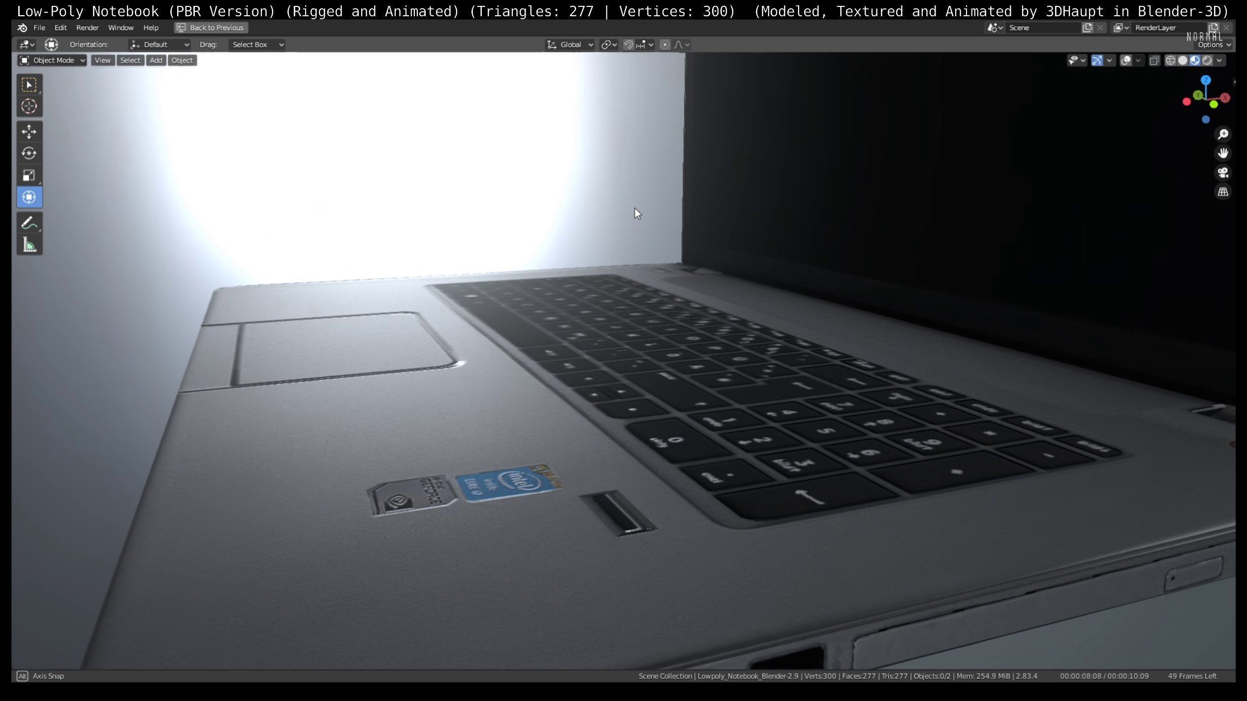 Lowpoly Notebook Blender-29 Version Low-poly 3D model_63