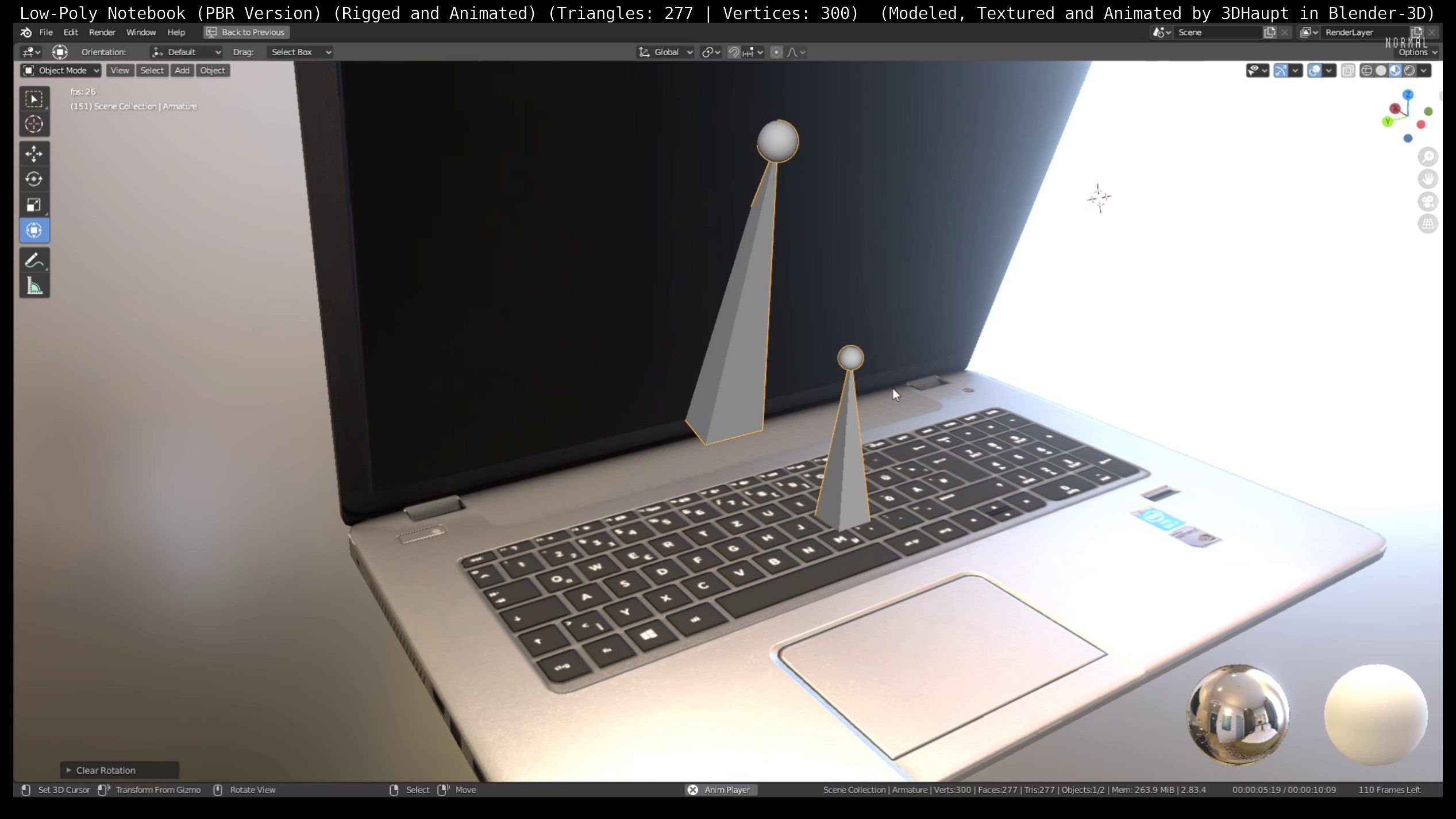 Lowpoly Notebook Blender-29 Version Low-poly 3D model_44