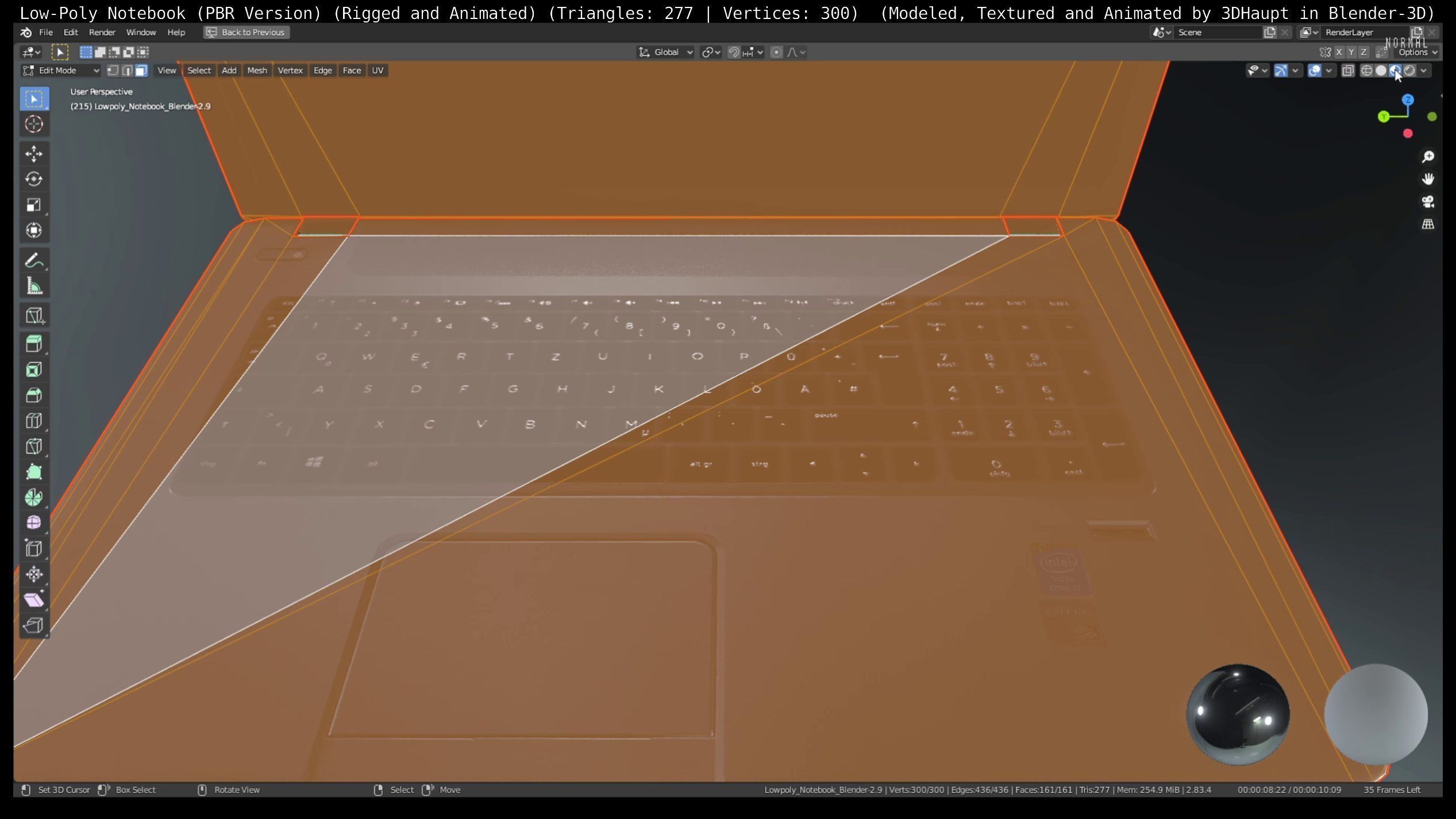 Lowpoly Notebook Blender-29 Version Low-poly 3D model_71
