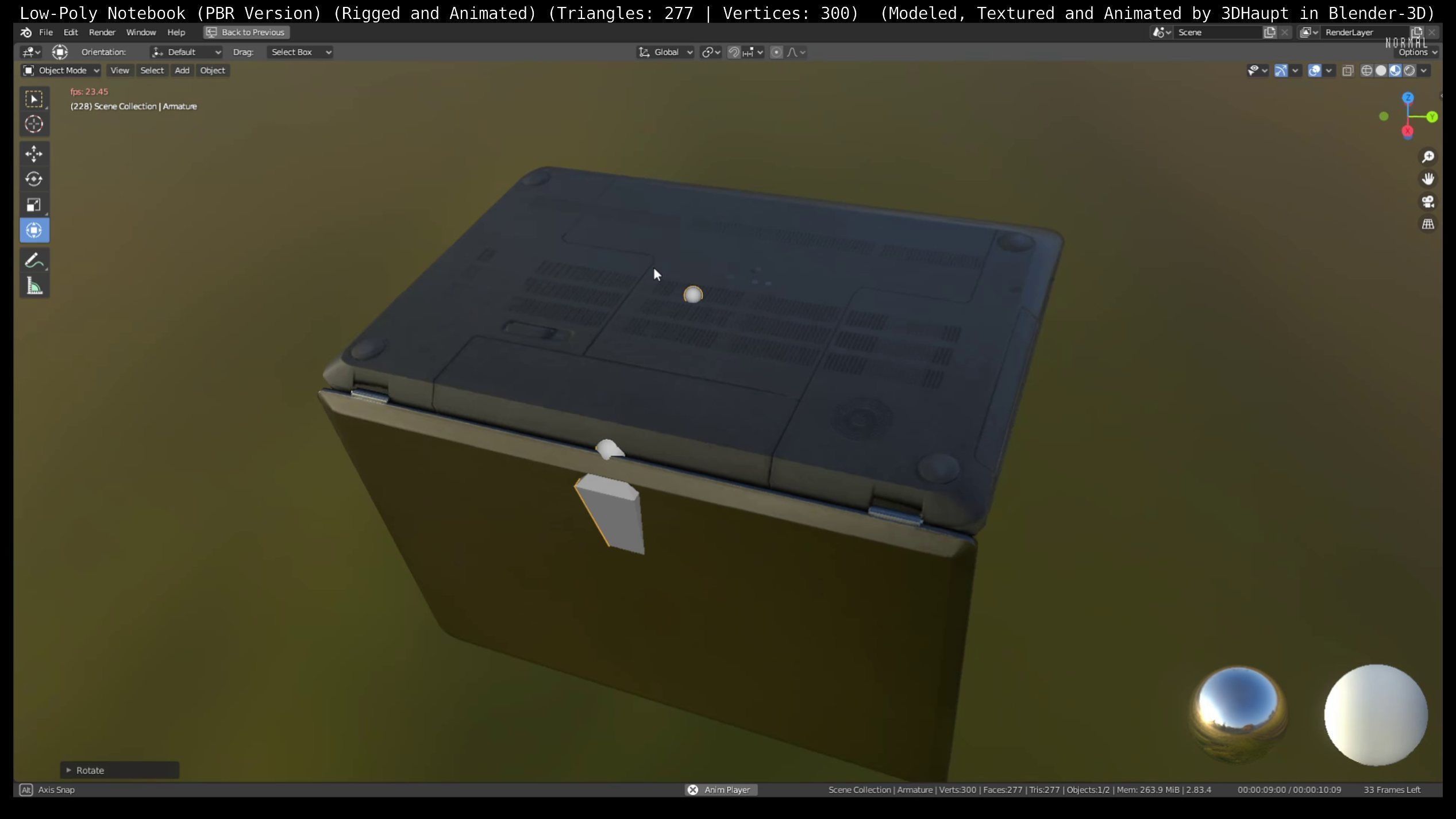 Lowpoly Notebook Blender-29 Version Low-poly 3D model_42