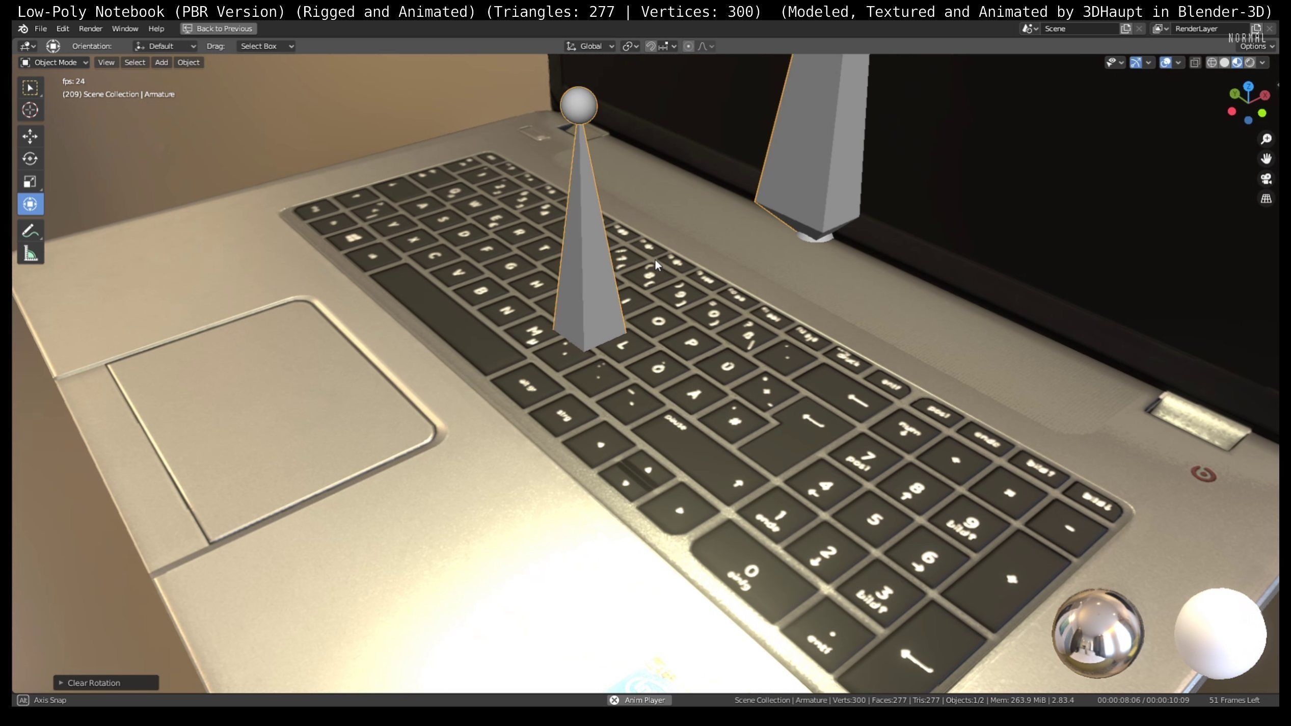 Lowpoly Notebook Blender-29 Version Low-poly 3D model_79