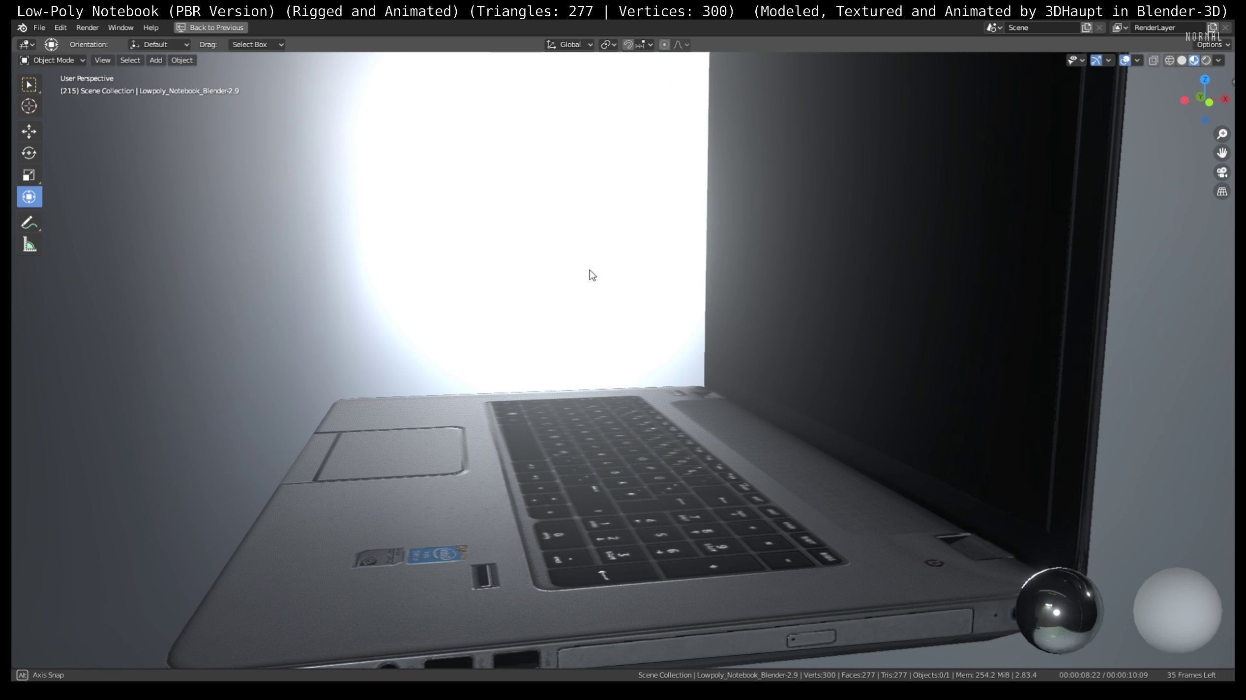 Lowpoly Notebook Blender-29 Version Low-poly 3D model_24