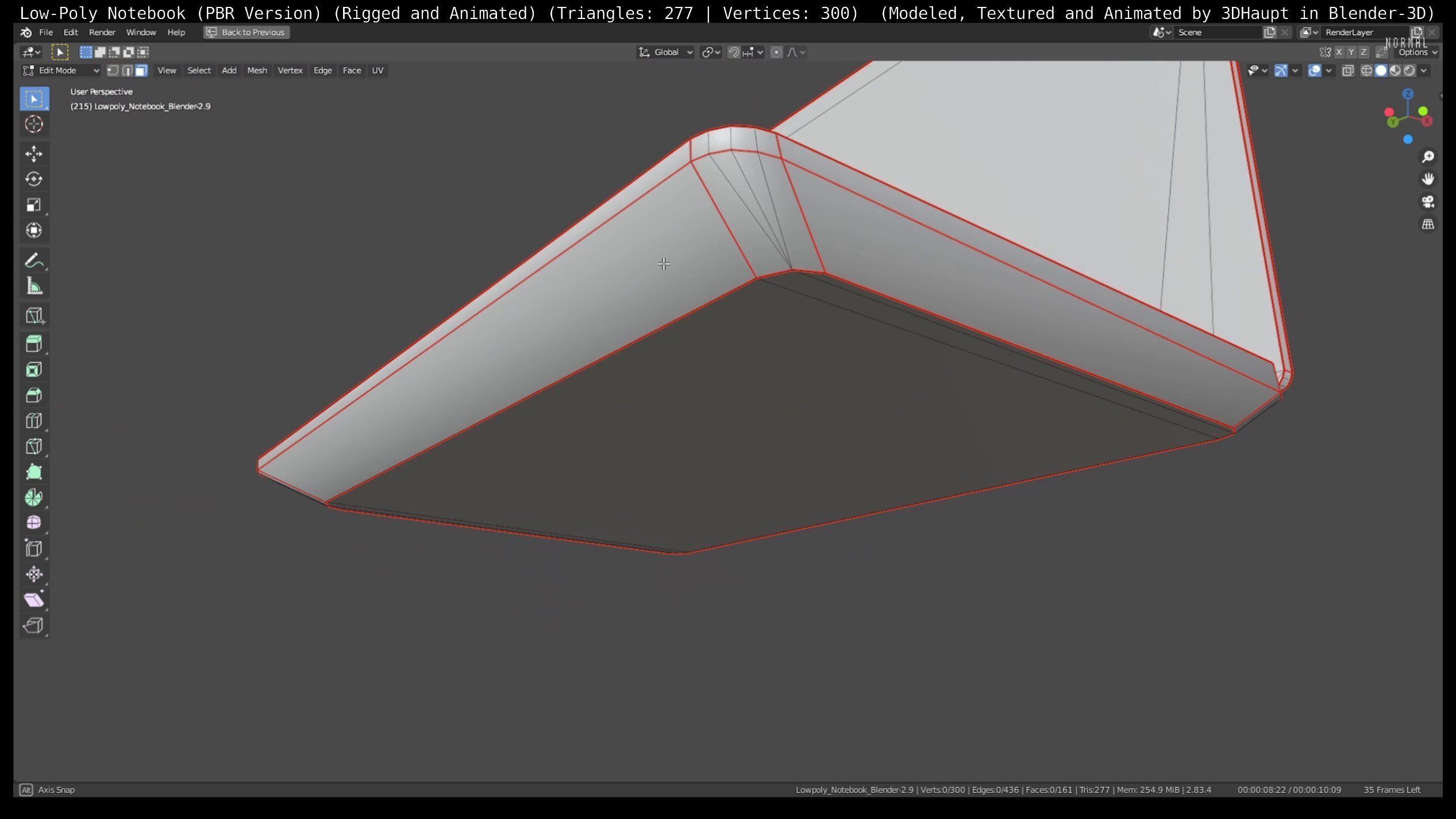 Lowpoly Notebook Blender-29 Version Low-poly 3D model_20