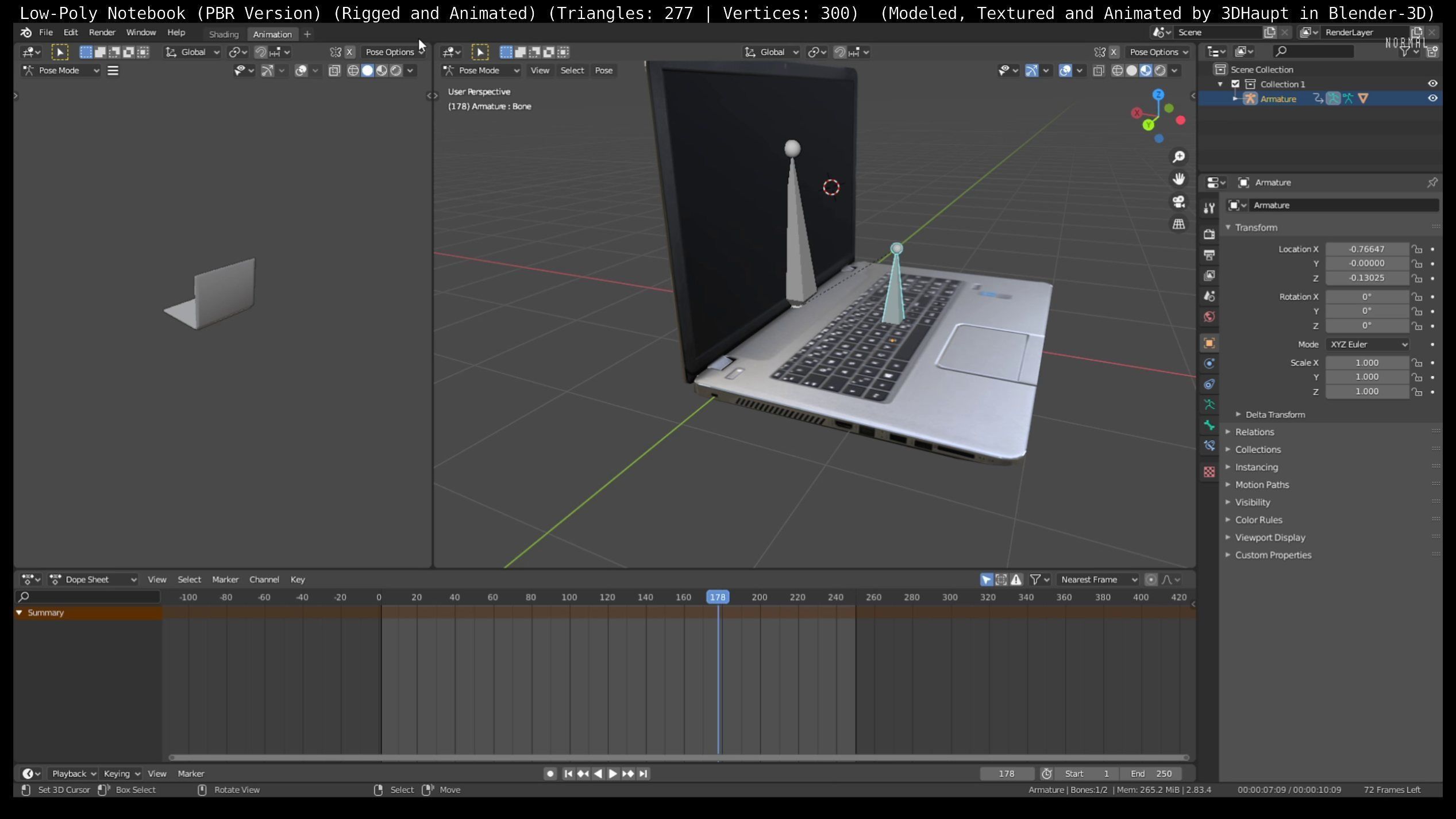 Lowpoly Notebook Blender-29 Version Low-poly 3D model_52