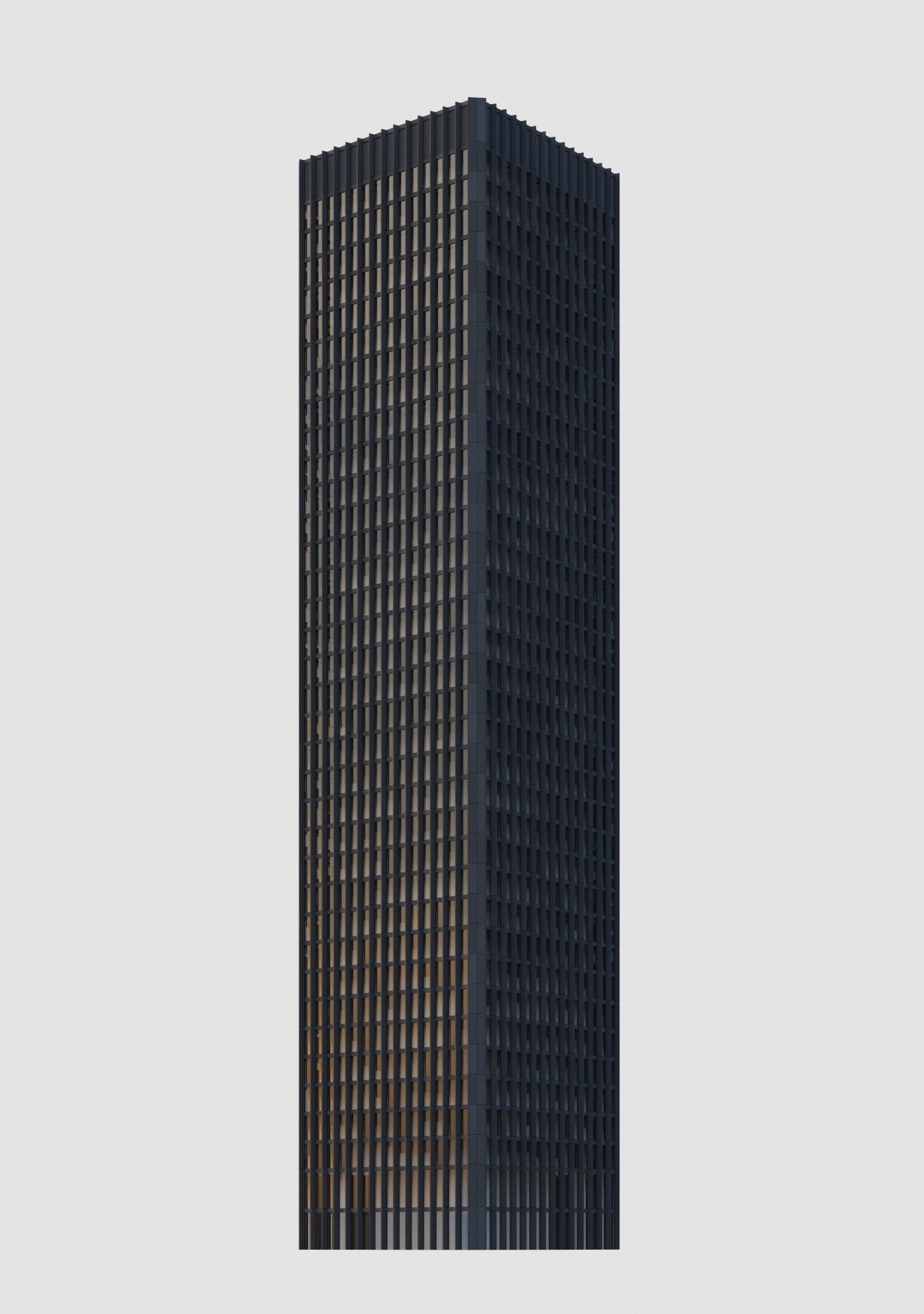 mid poly skyscraper 3d model Free 3D model_1