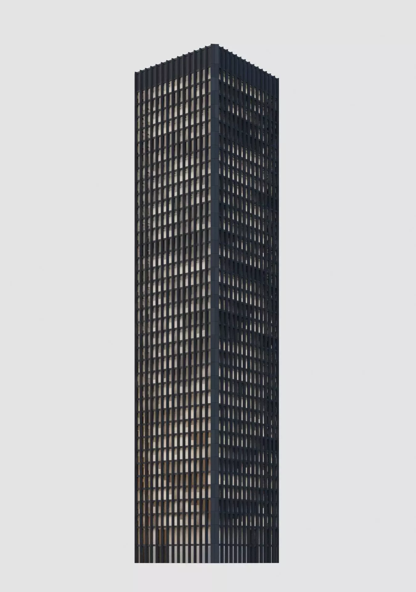 mid poly skyscraper 3d model Free 3D model_0