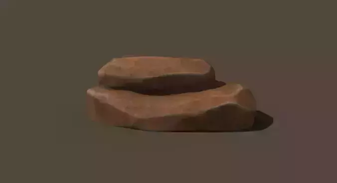 Stylized rock Low-poly 3D model