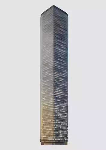mid poly skyscraper 3d model