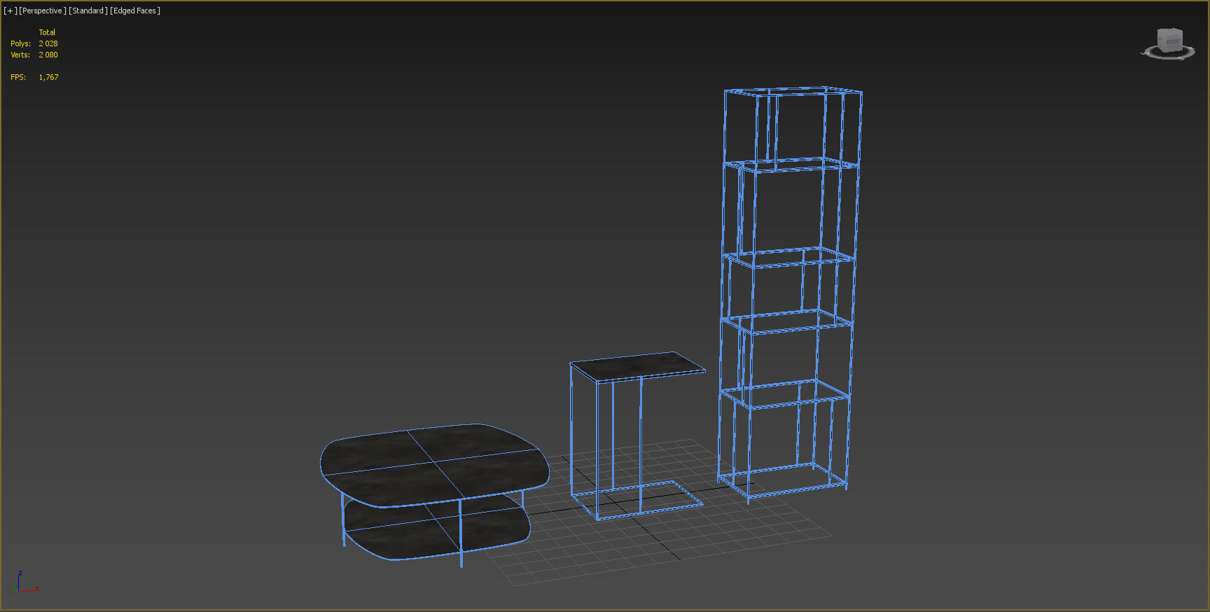 La redoute AM PM Bookcase and tables 3D model_6