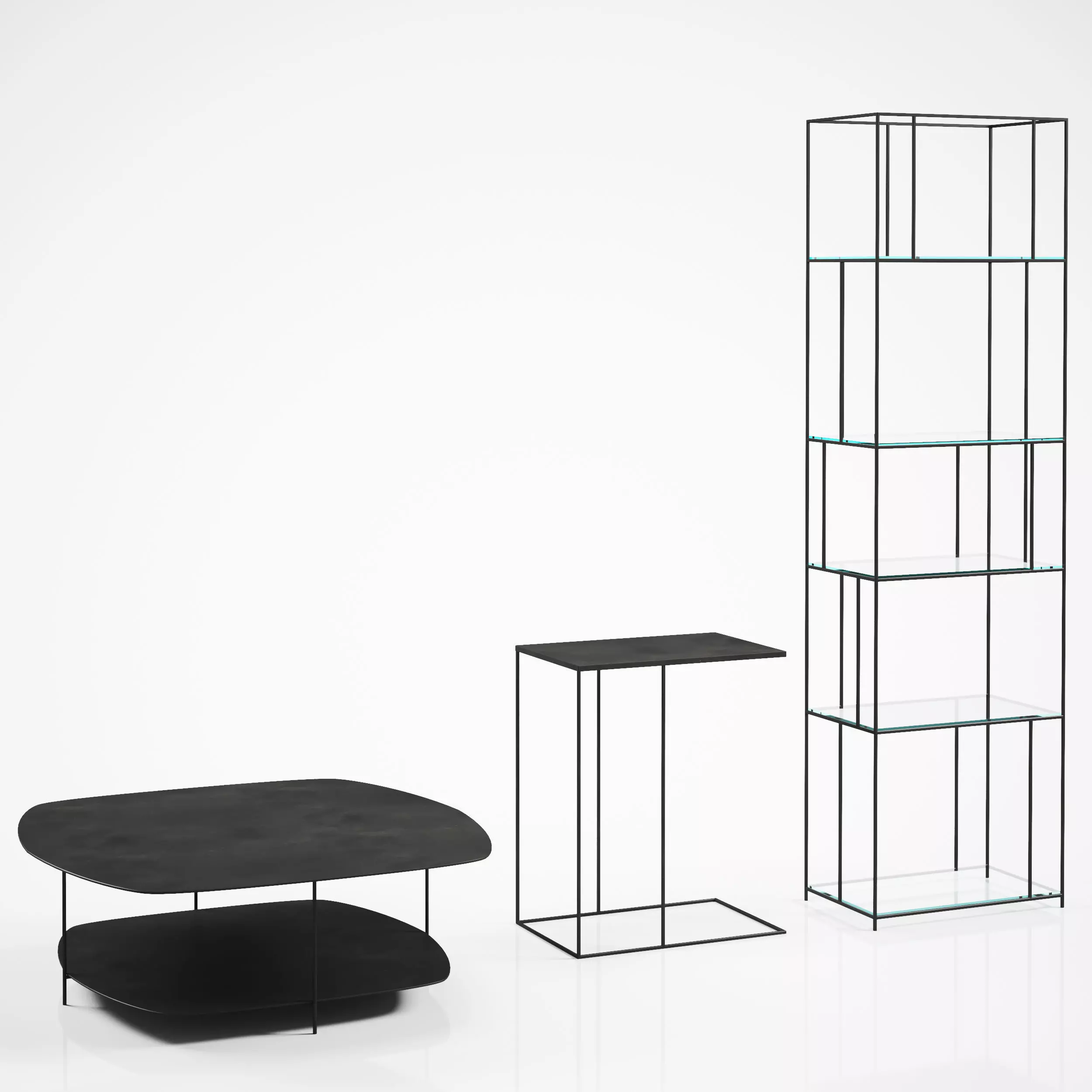 La redoute AM PM Bookcase and tables 3D model_0