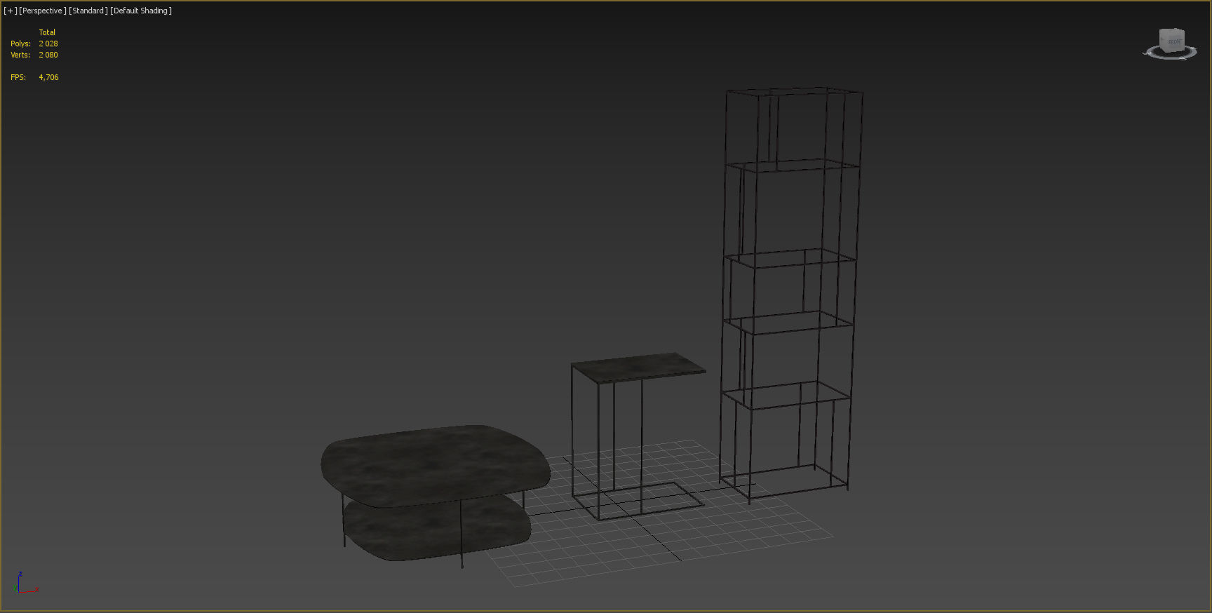 La redoute AM PM Bookcase and tables 3D model_5