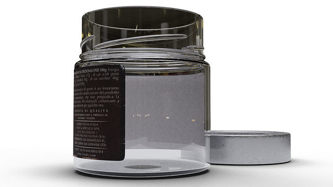 Lindt chocolate spread jar 3D model 5