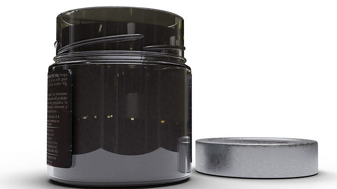 Lindt chocolate spread jar 3D model 4