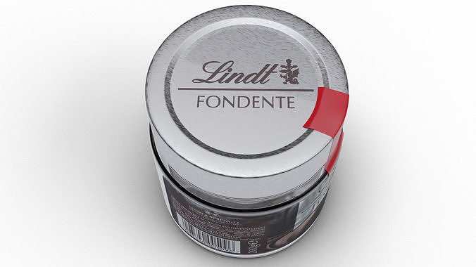 Lindt chocolate spread jar 3D model 6