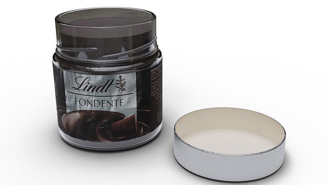Lindt chocolate spread jar 3D model 7
