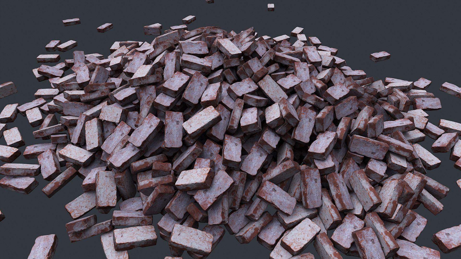 Brick 1 PBR Game Ready two bricks Low-poly 3D model_6