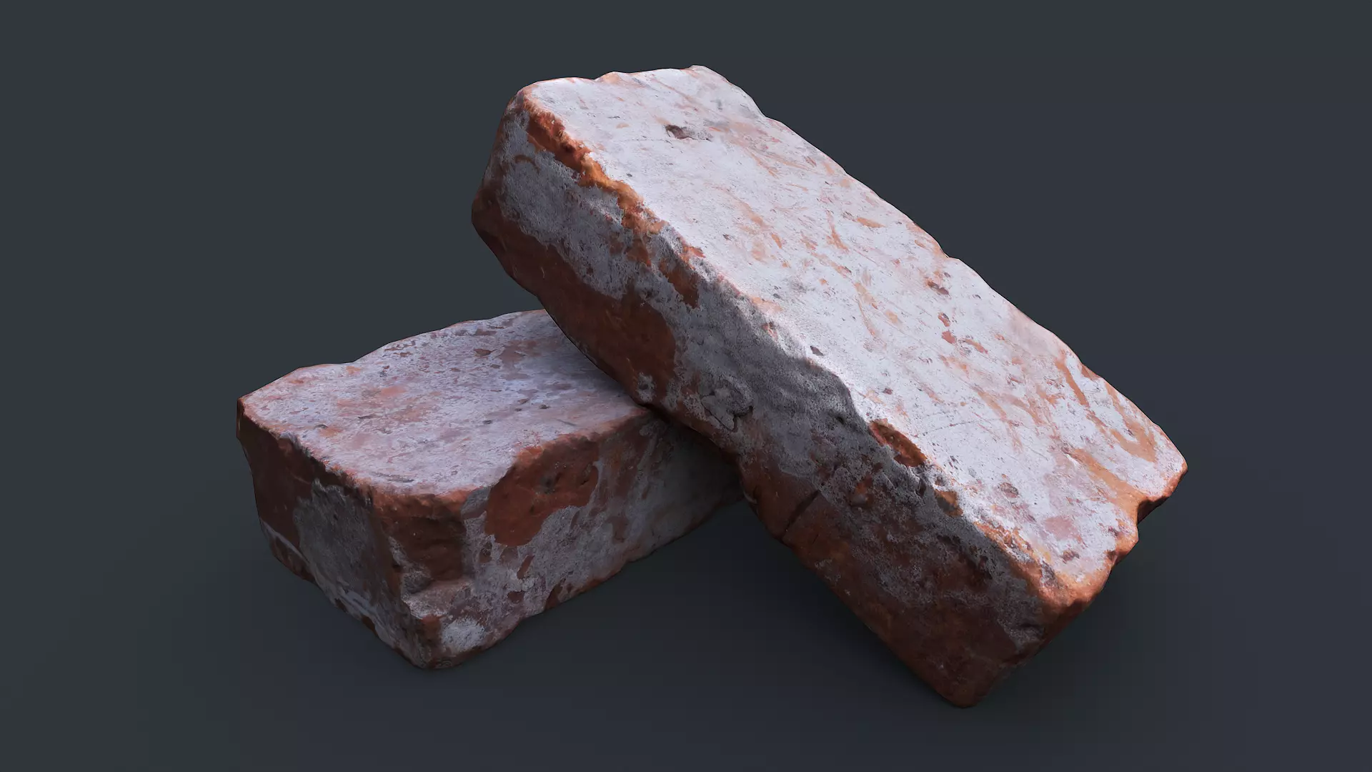 Brick 1 PBR Game Ready two bricks Low-poly 3D model_0