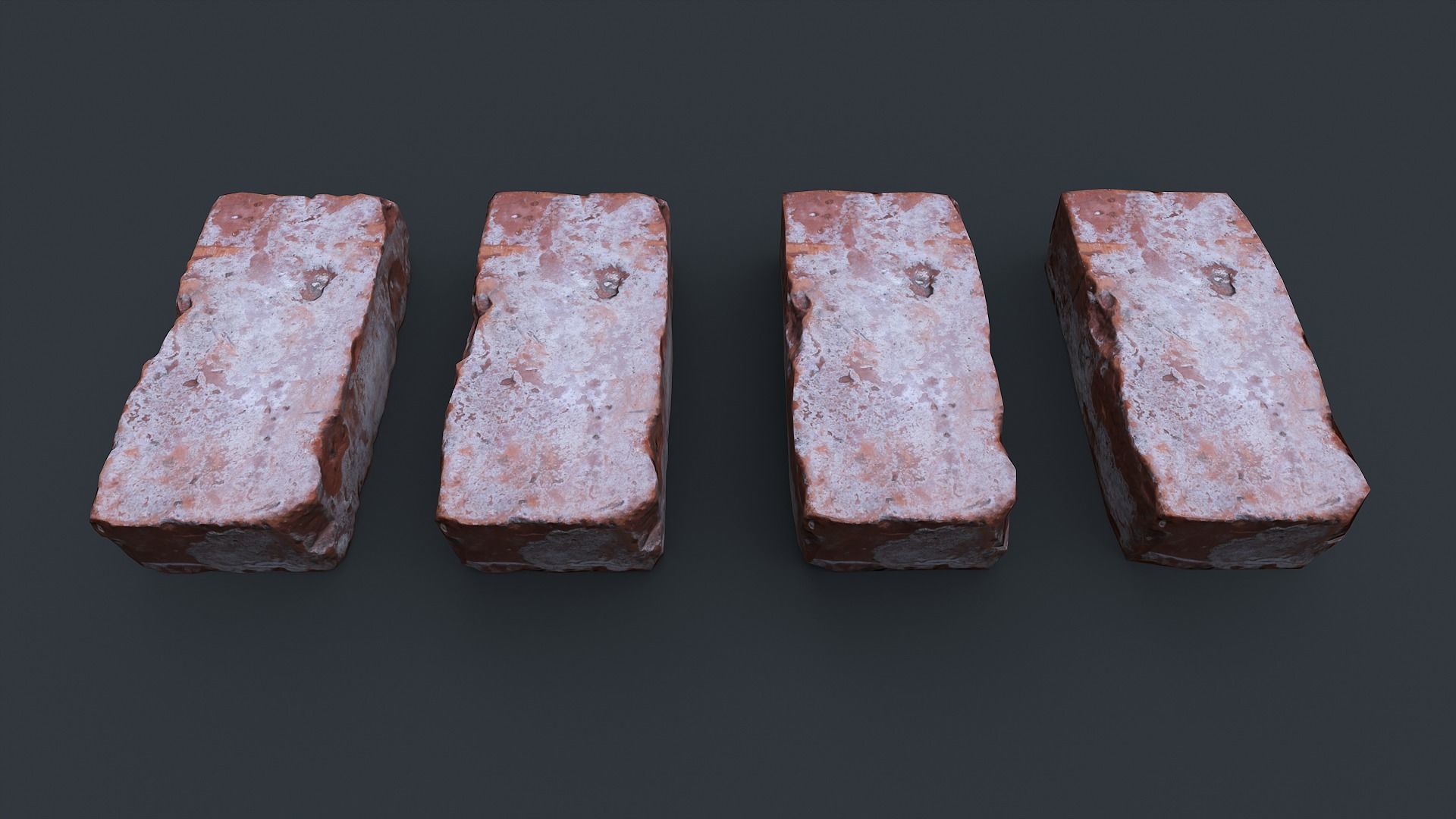 Brick 1 PBR Game Ready two bricks Low-poly 3D model_12