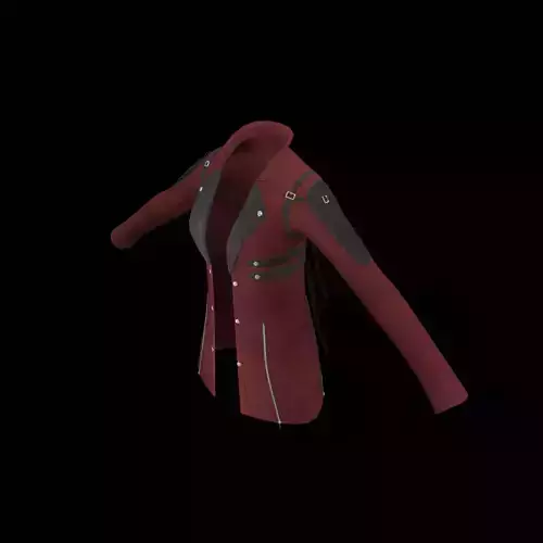 Red Leather Jacket Low-poly 3D model