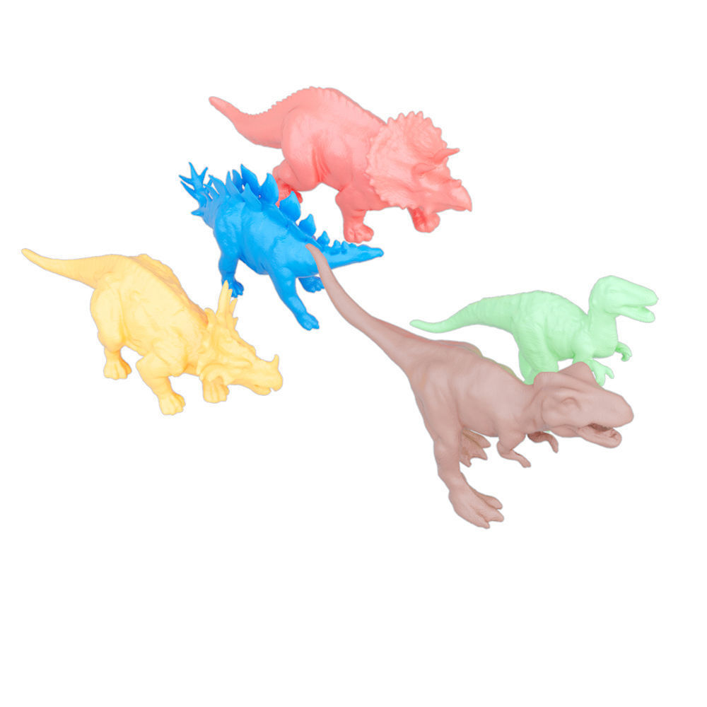 Collection of colored dinosaurs 3D model_2